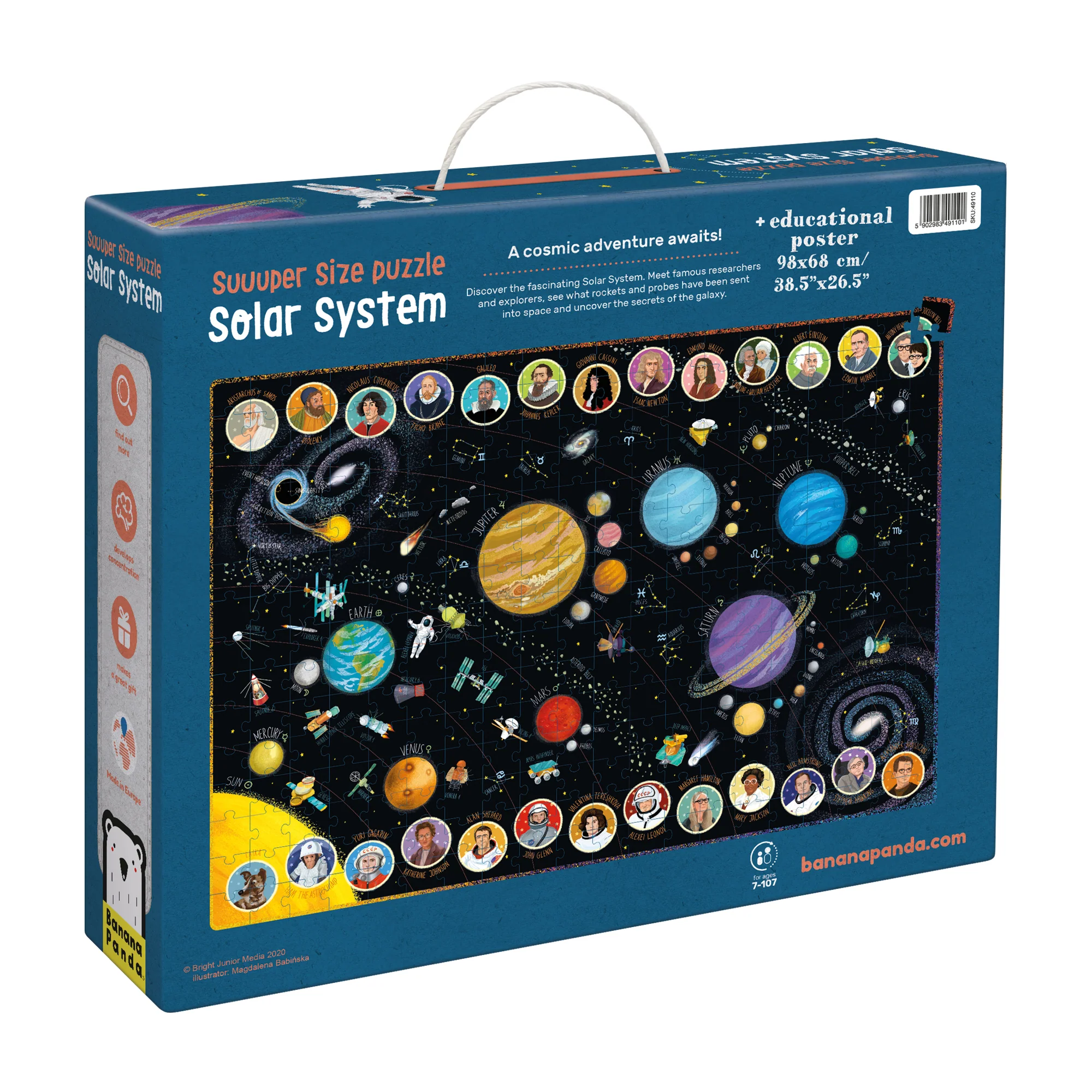 Banana Panda Suuuper Size Solar System Floor Puzzle - 300 pc - Image 2