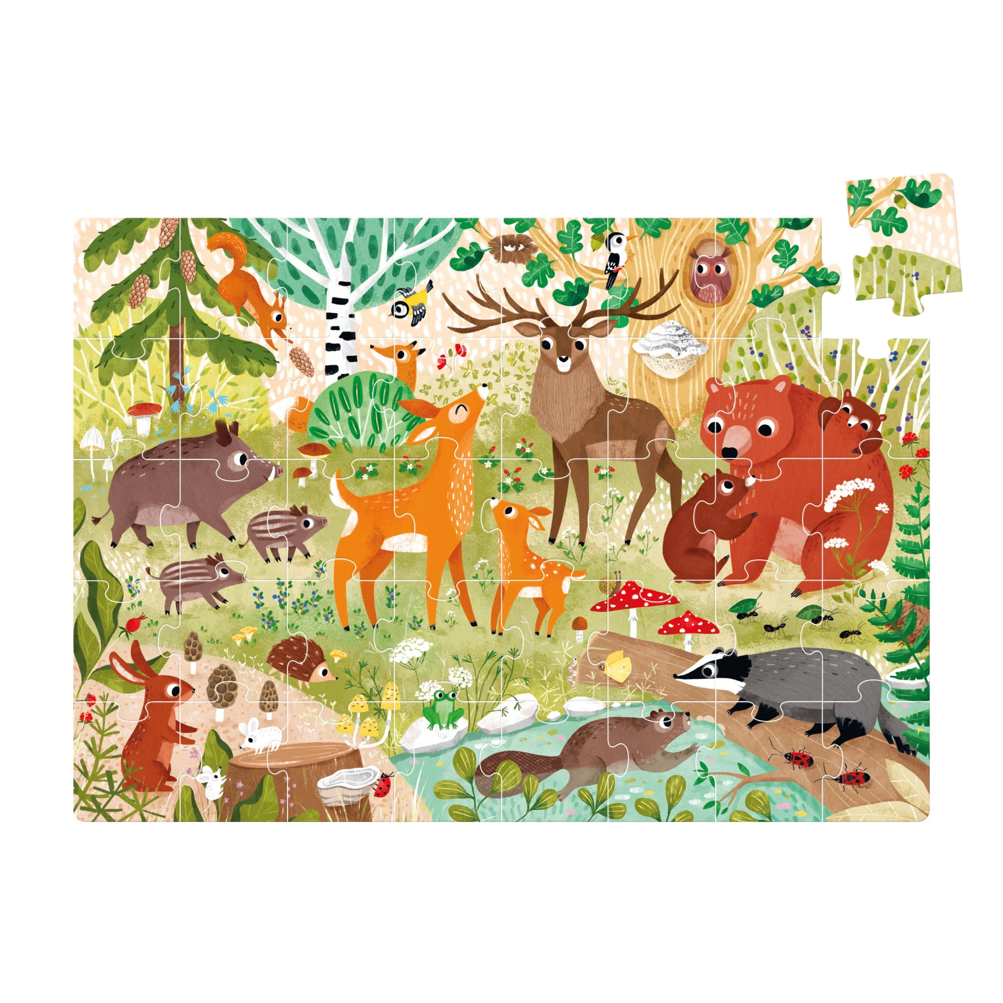 Banana Panda Forest Animals Jumbo Puzzle - 40 pc - Image 2