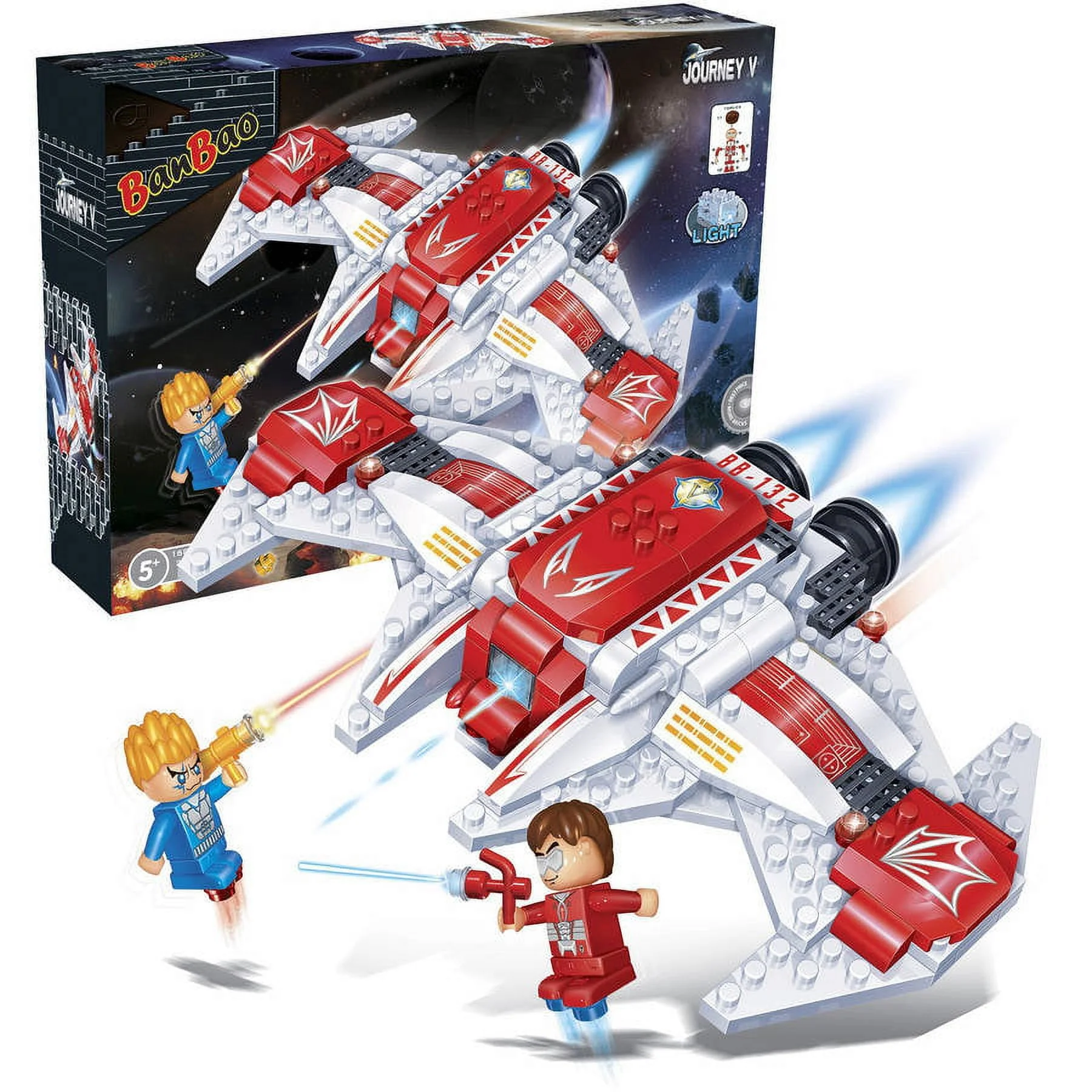 Banbao V-twelve 168-Piece Starfighter Building Set - Red/White - Image 2
