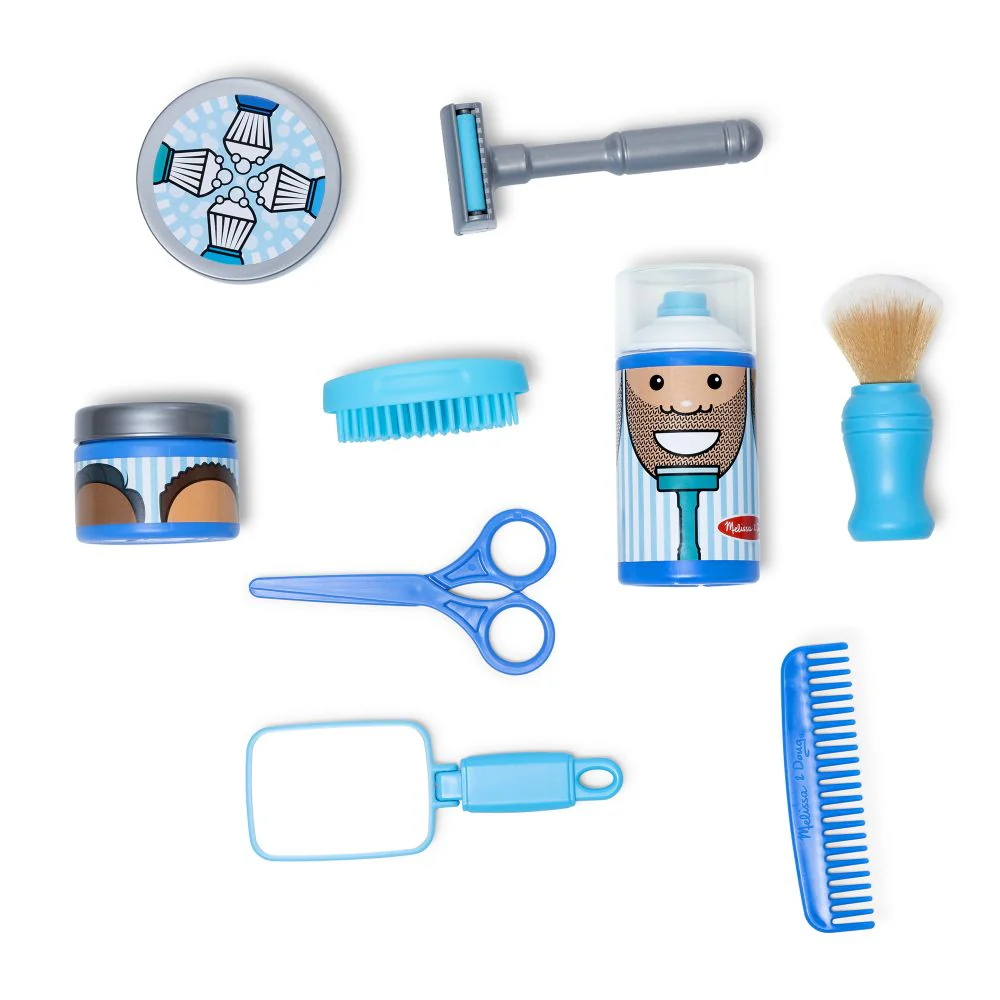 Melissa & Doug 16 Piece Deluxe Barber Shop Play Set - Image 2