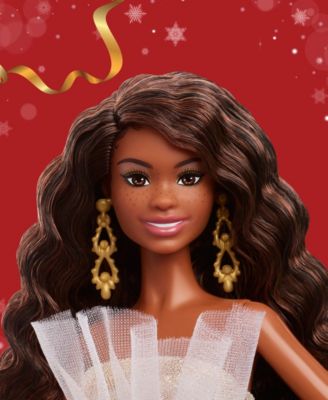 Barbie 2025 Holiday Fashion Doll - Curly Side-Part - Image 5