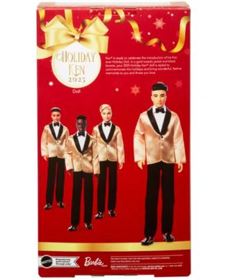 Barbie 2025 Holiday KEN Doll- Black Hair - Image 5