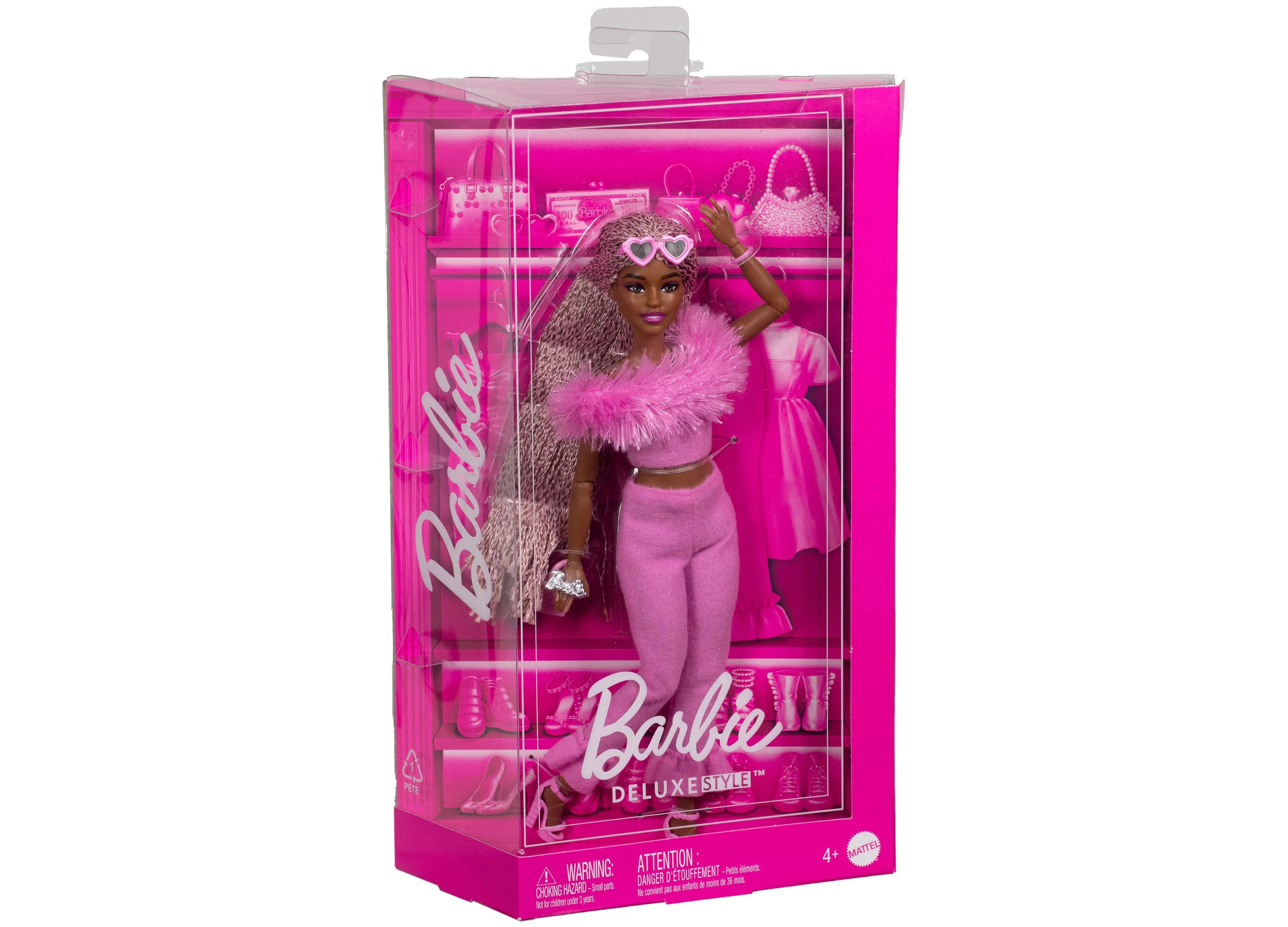 Barbie Deluxe Style Doll - Soft Pink Jumpsuit with Braided Hair - Image 2