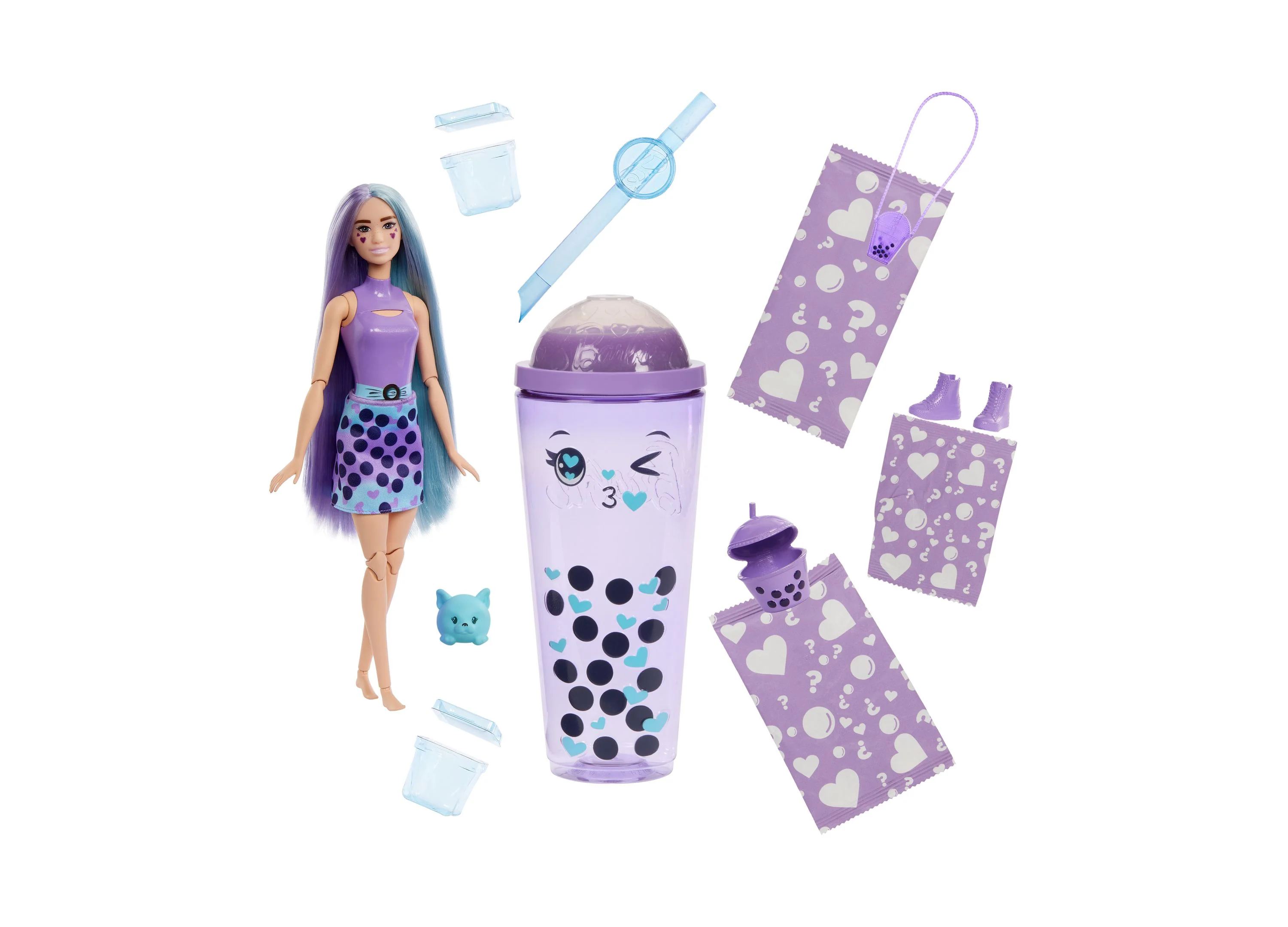 Barbie Pop Reveal Bubble Tea - Taro Milk Scented Series Doll & Accessories Set - Image 3