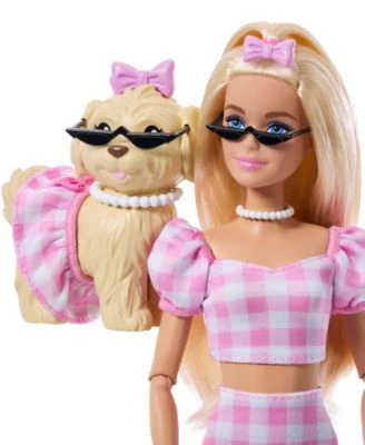 Barbie Twinning Looks Fashion Doll with Pet Dog - Matching Outfits - Image 4