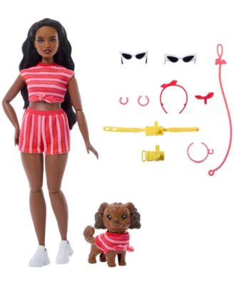 Barbie Twinning Looks Fashion Doll with Pet Dog - Blonde Hair - Image 6