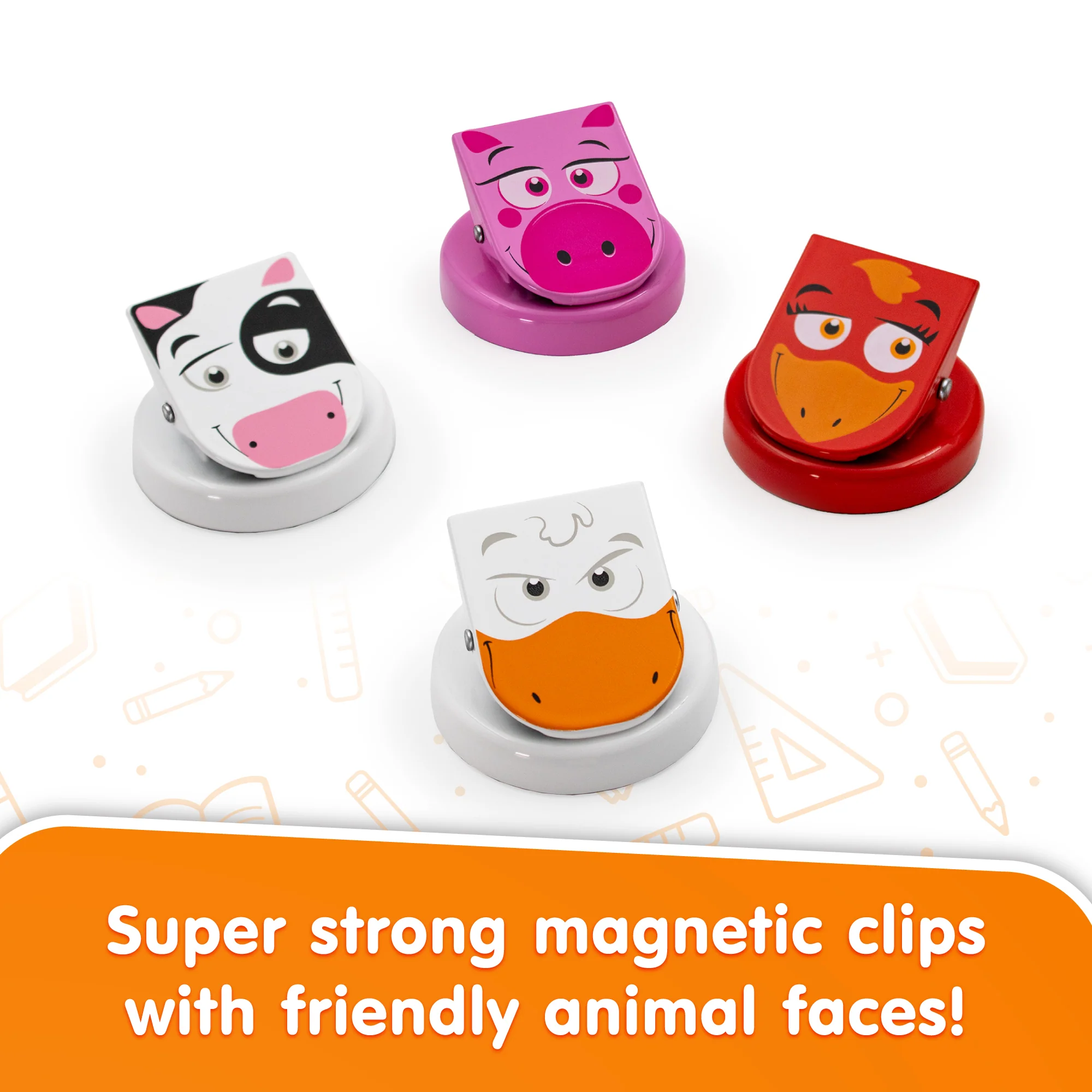 Barnyard Clever Clips Strong Magnetic Clips With Farm Animals - Image 2