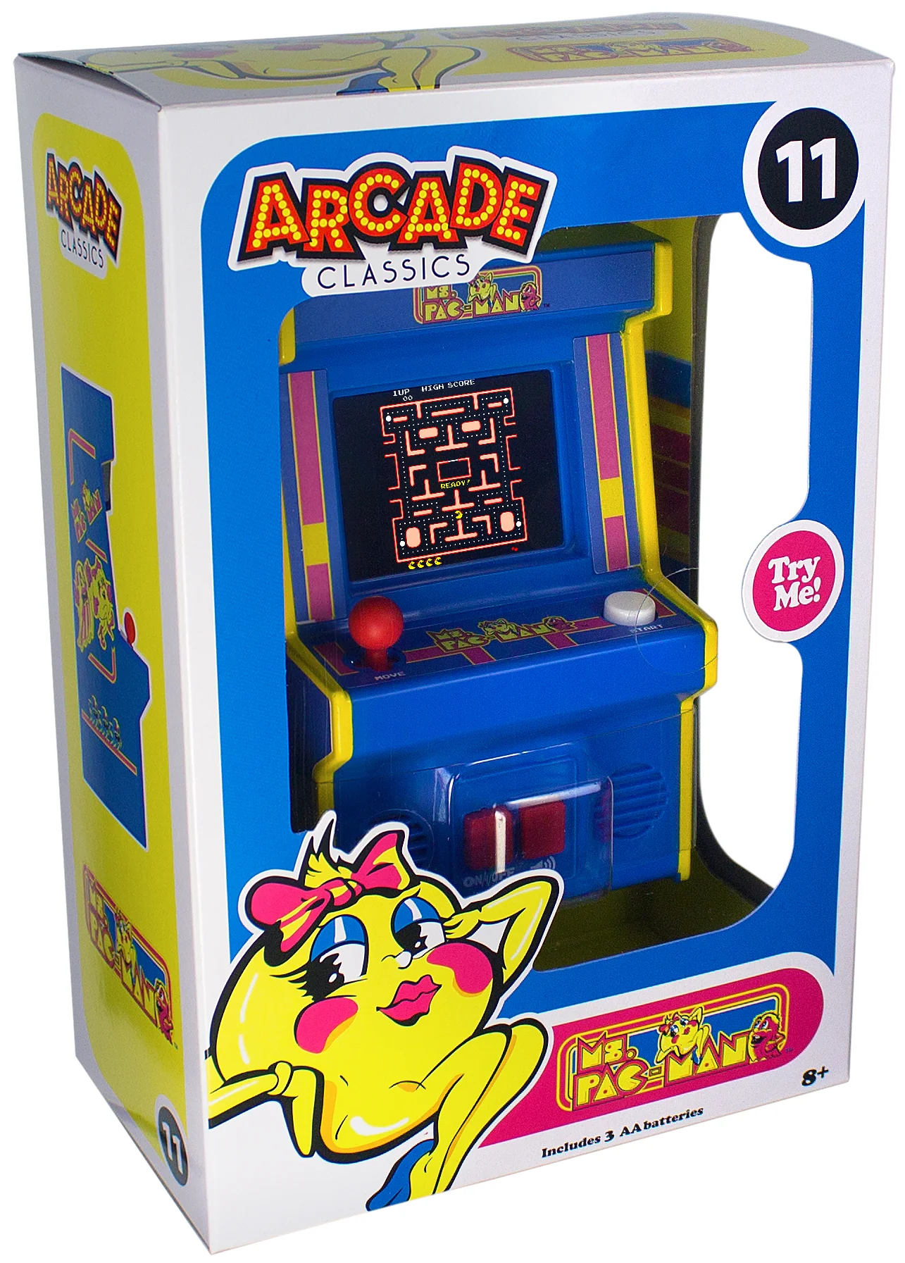 Basic Fun! Arcade Classics Ms PacMan Mini Authentic Retro Game