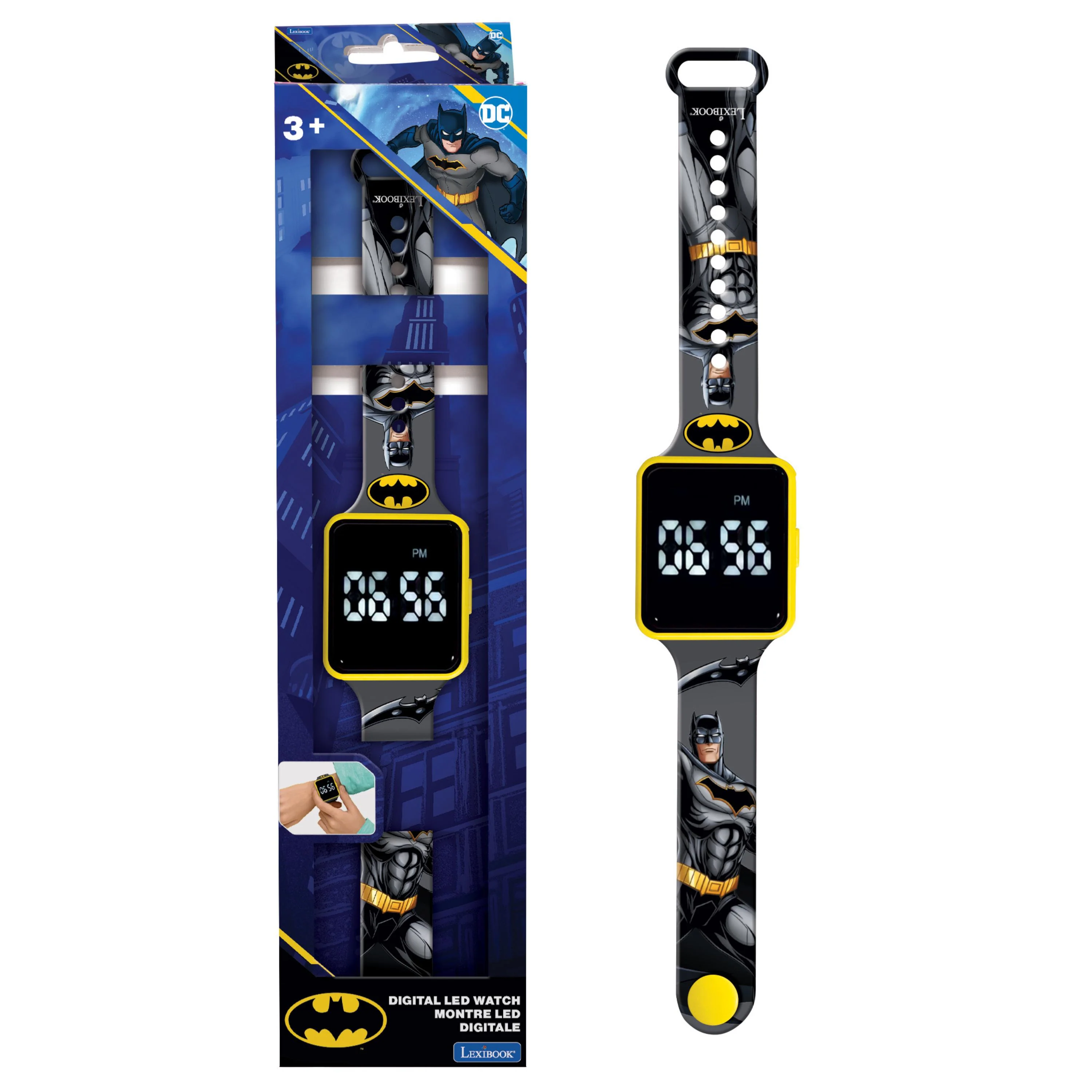 Batman Boys' LED Digital Watch - Black Adjustable Strap - Image 4