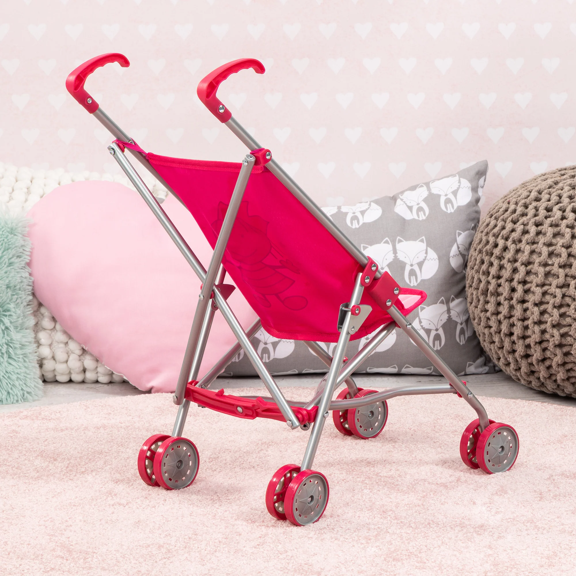 Bayer Design Princess Doll Buggy - Hot Pink, For Dolls Up To 18", Ideal for Kids Aged 3+ - Image 5