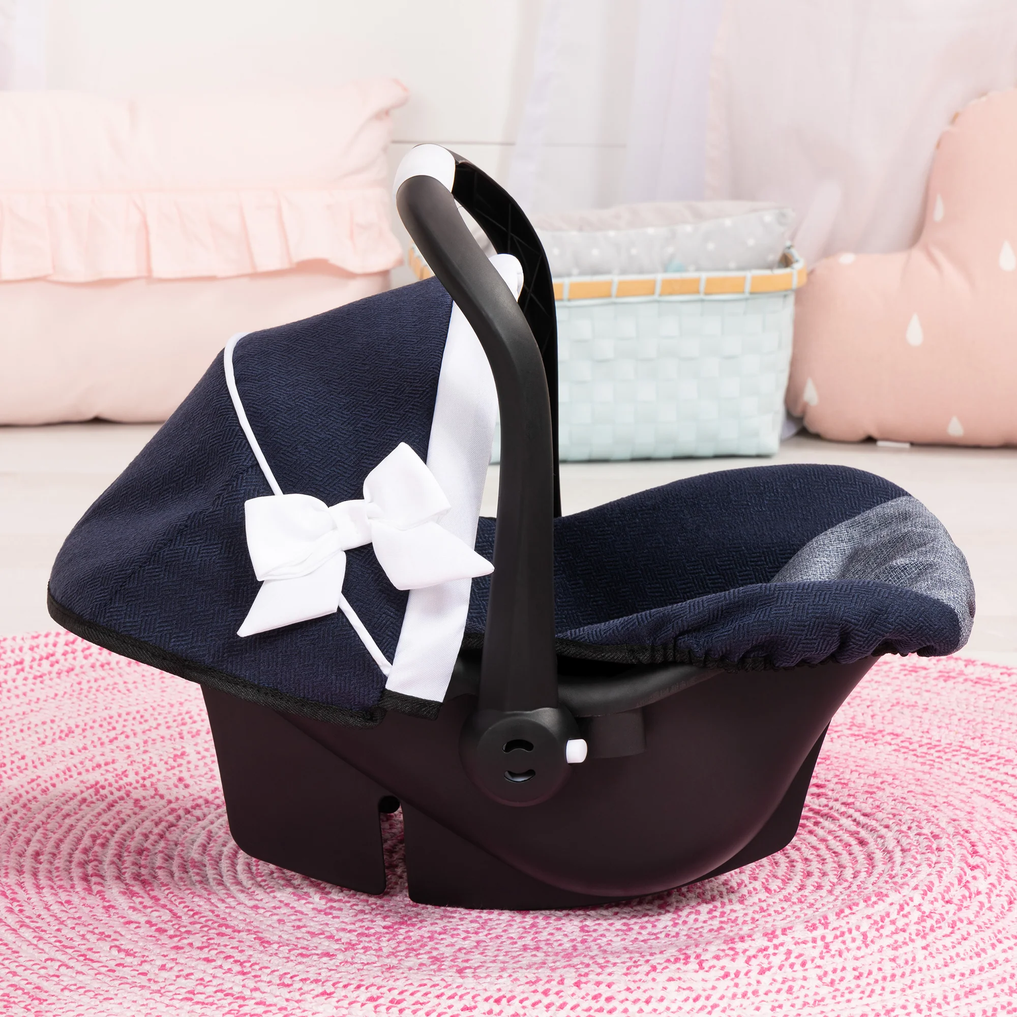Bayer Design Deluxe Doll Car Seat with Sunshade, Up to 18" Dolls - Image 3