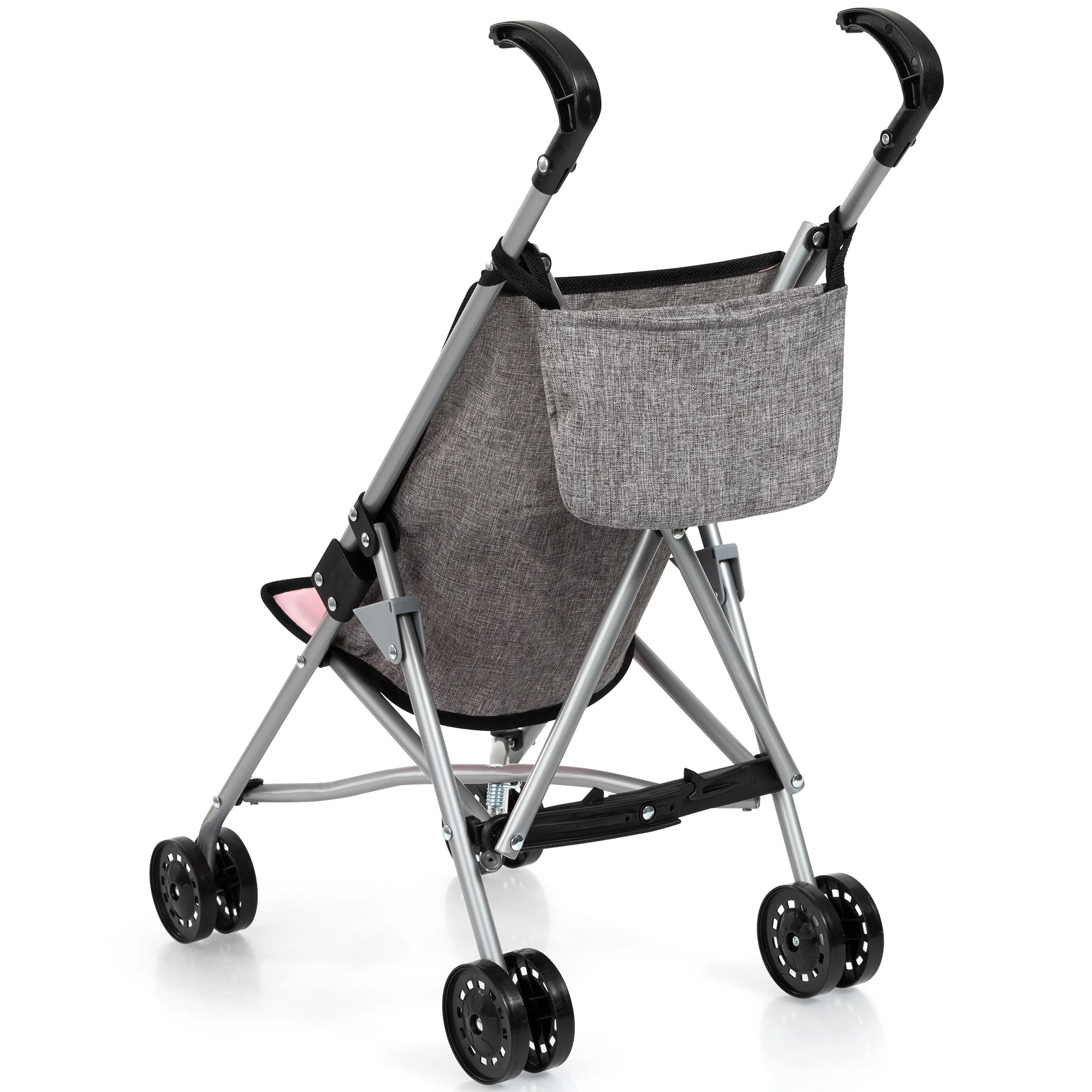 Bayer Design Doll Buggy Stroller With Butterfly Pattern And Storage Basket - Image 3