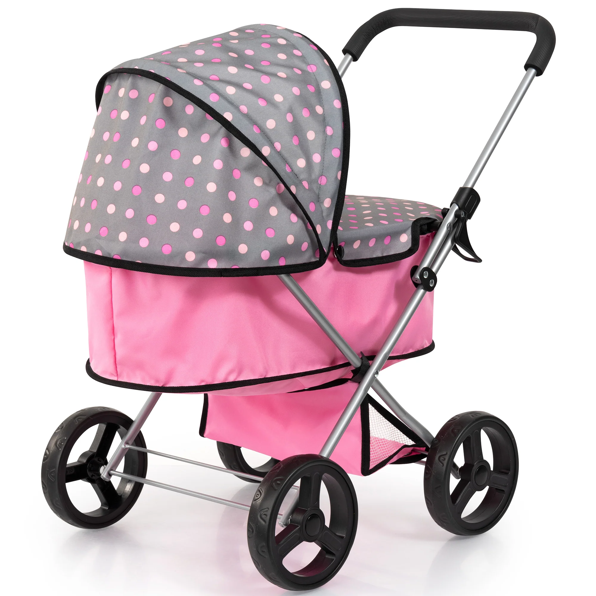 Bayer Design Doll Pram With Adjustable Handle And Shopping Basket - Image 3