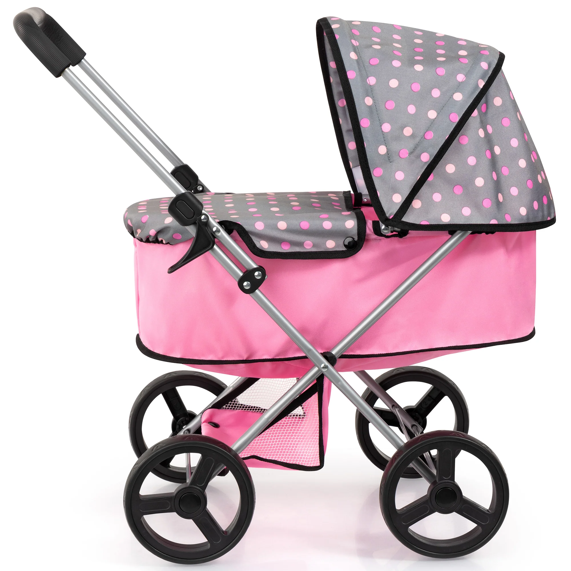 Bayer Design Doll Pram With Adjustable Handle And Shopping Basket - Image 4