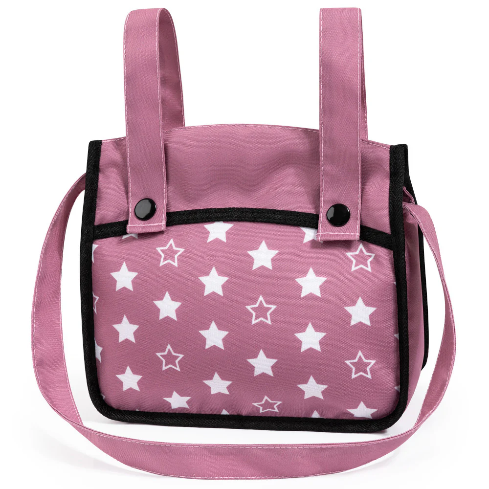 Bayer Design Xeo Pram Playset for Dolls - Pink, White, Stars - Image 4