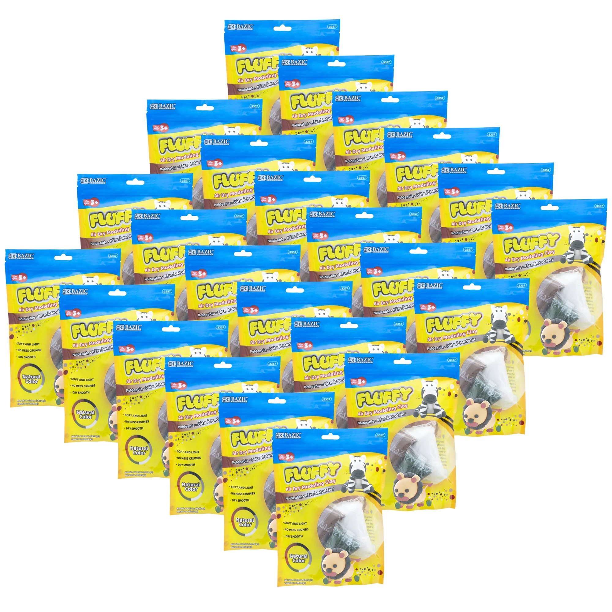 BAZIC Natural Earth Tones Air Dry Modeling Clay Set - 0.5 oz, 24 Packs