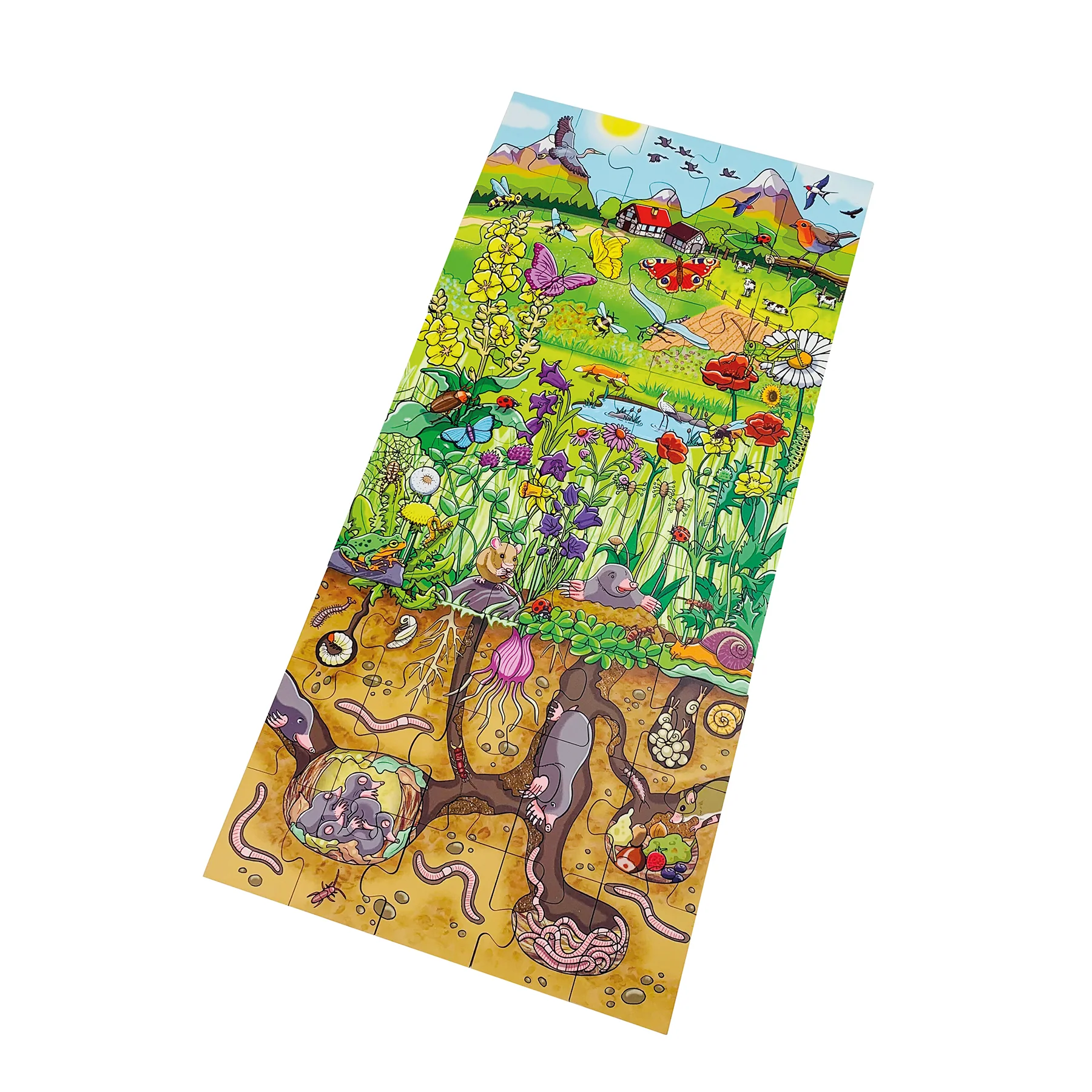 Beleduc Flower Meadow 45-Piece Wooden Floor Puzzle - Image 2
