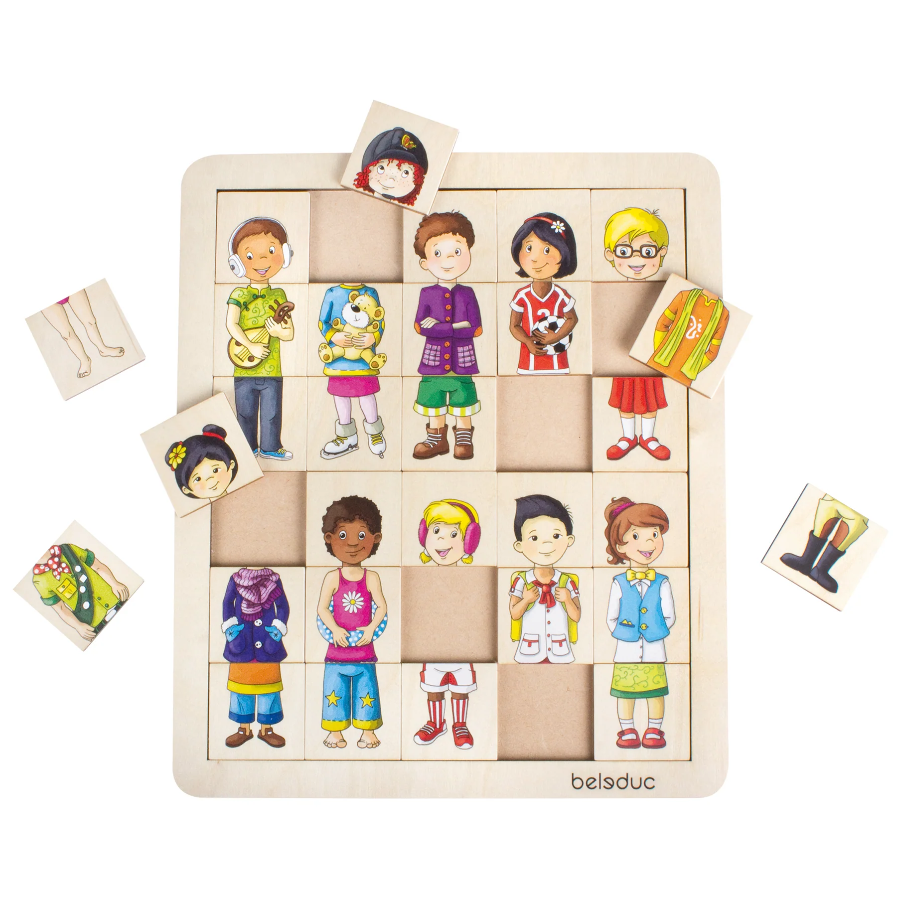 Beleduc Match & Mix Cultural Kids Wooden Puzzle - 30 pc - Image 4