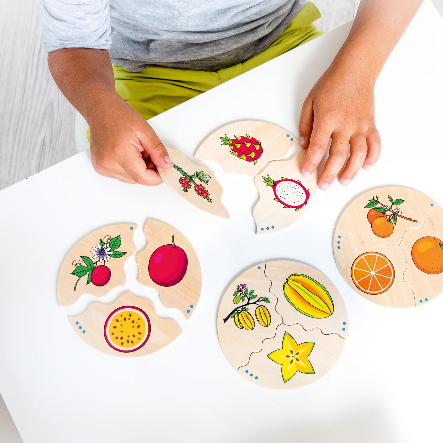 Beleduc Nawito 30-Piece Fruits Development Wooden Puzzle - Image 5