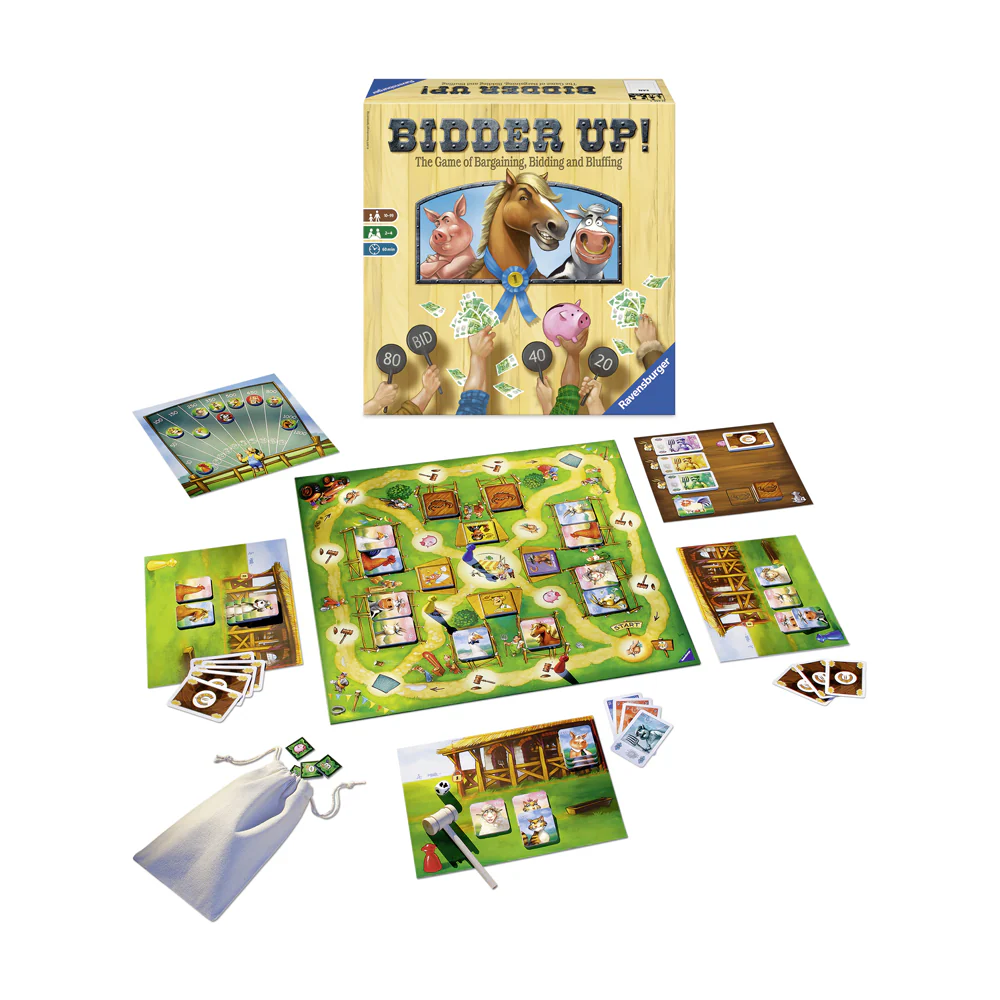 Bidder Up! Dual-Level Strategy Auction Board Game by Ravensburger - Image 2