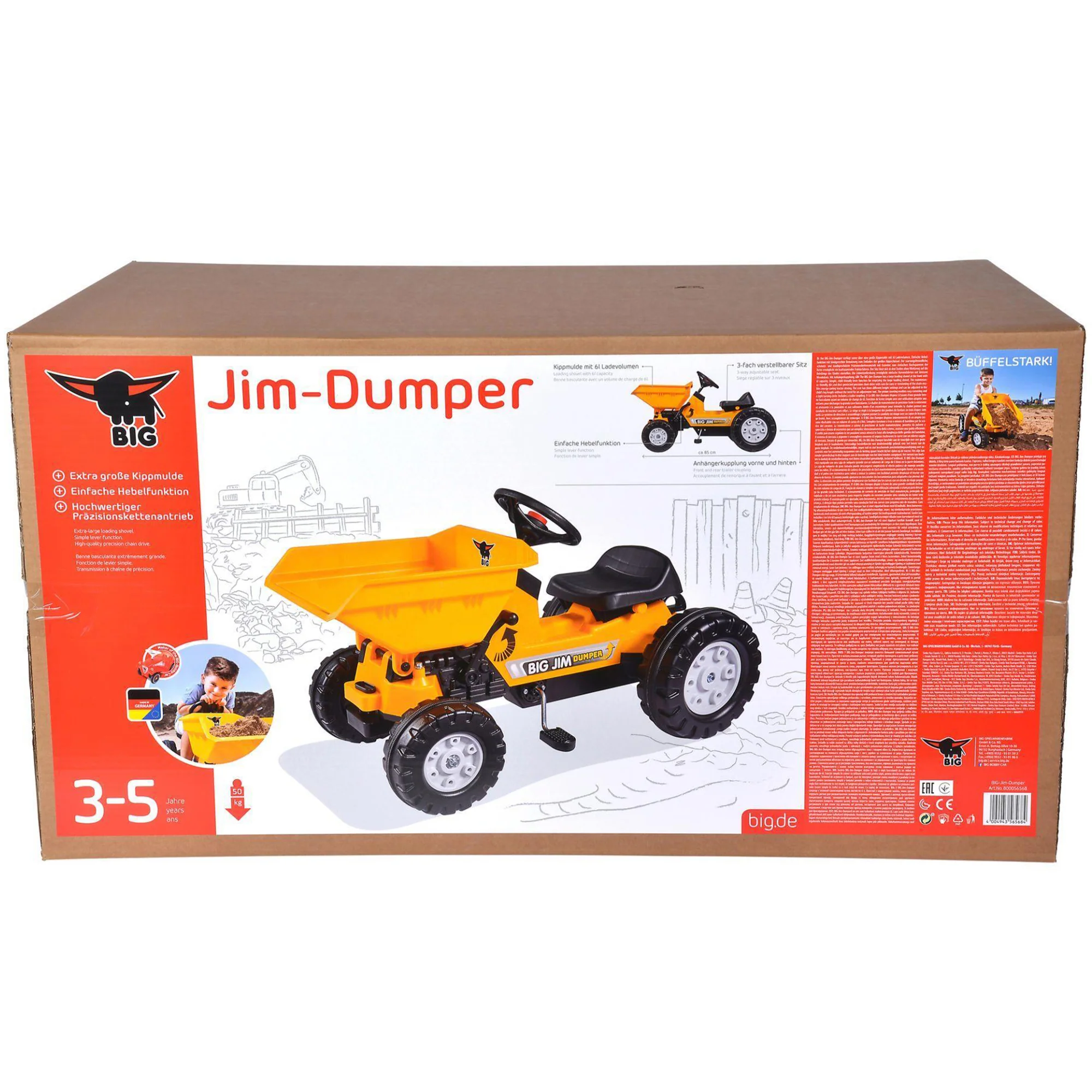BIG Jim Dumper Pedal Tractor Ride-On With Tipping Bed - Image 5