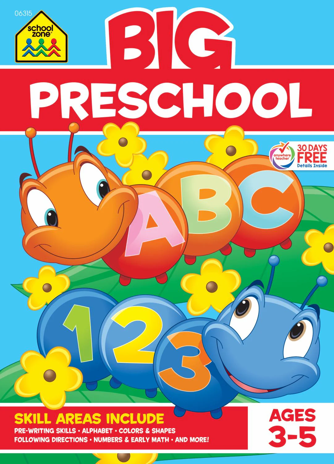 School Zone Big Preschool Workbook - STEM Learning, Letters, Numbers, Shapes & Pre-Writing Skills