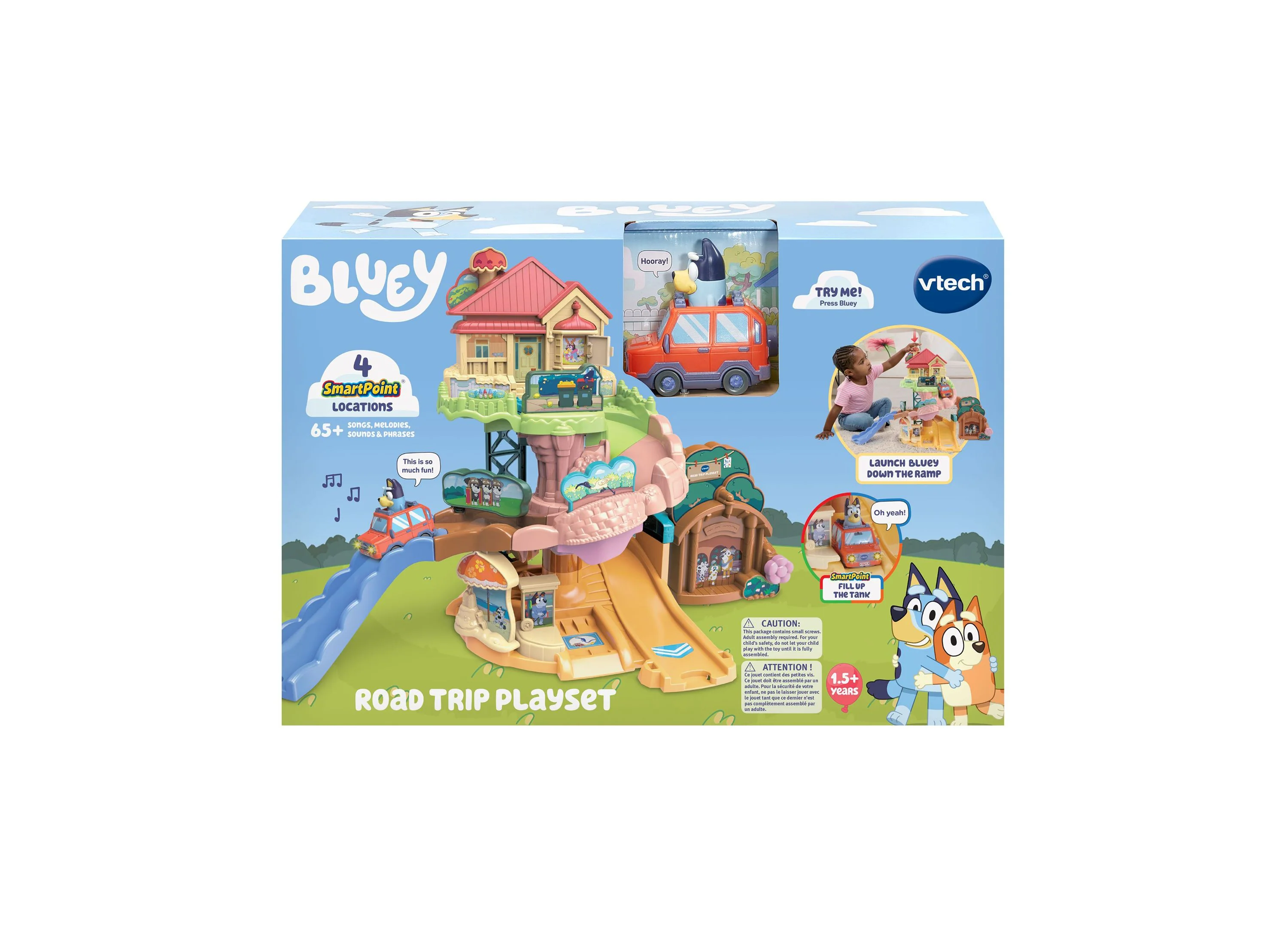 VTech Bluey Road Trip Interactive Playset - DJ Bluey Edition - Image 2