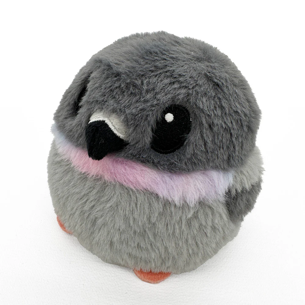 Borbs Whimsical Pigeon Plush with Rainbow Neck - Medium Size