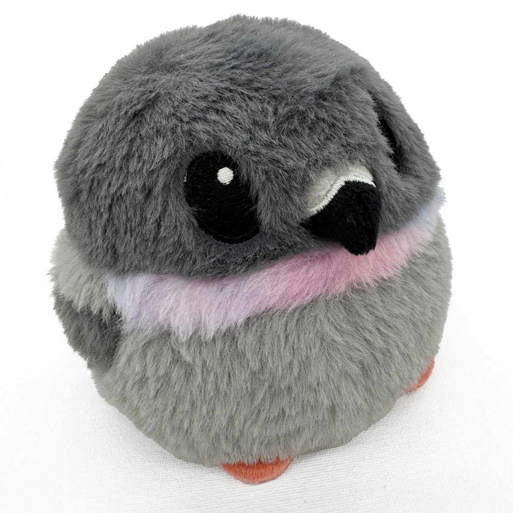 Borbs Whimsical Pigeon Plush with Rainbow Neck - Medium Size - Image 7