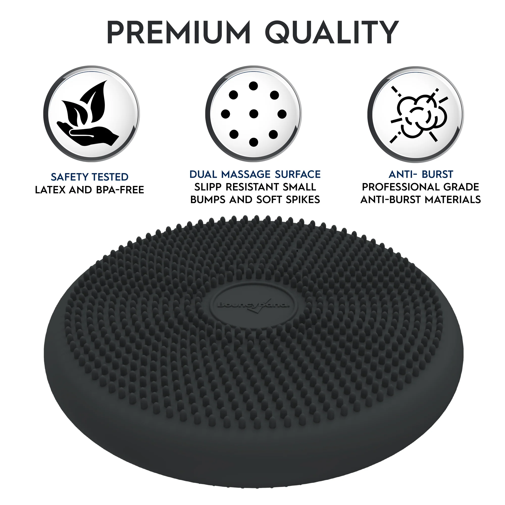 Bouncyband Big Wiggle Seat Sensory Cushion - Dark Gray - Image 5