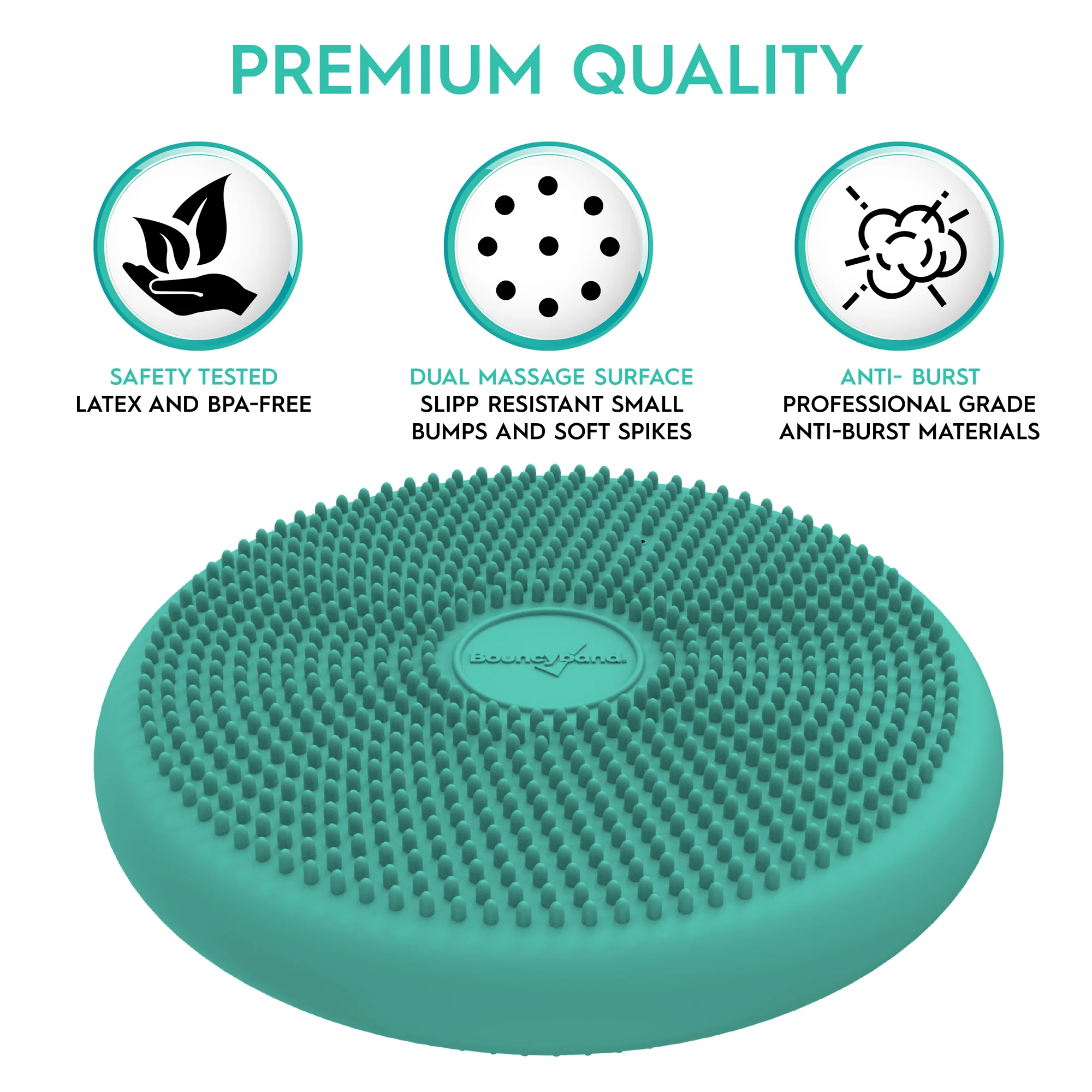 Bouncyband Big Wiggle Seat Sensory Cushion in Mint - Movement & Focus for Kids! - Image 5