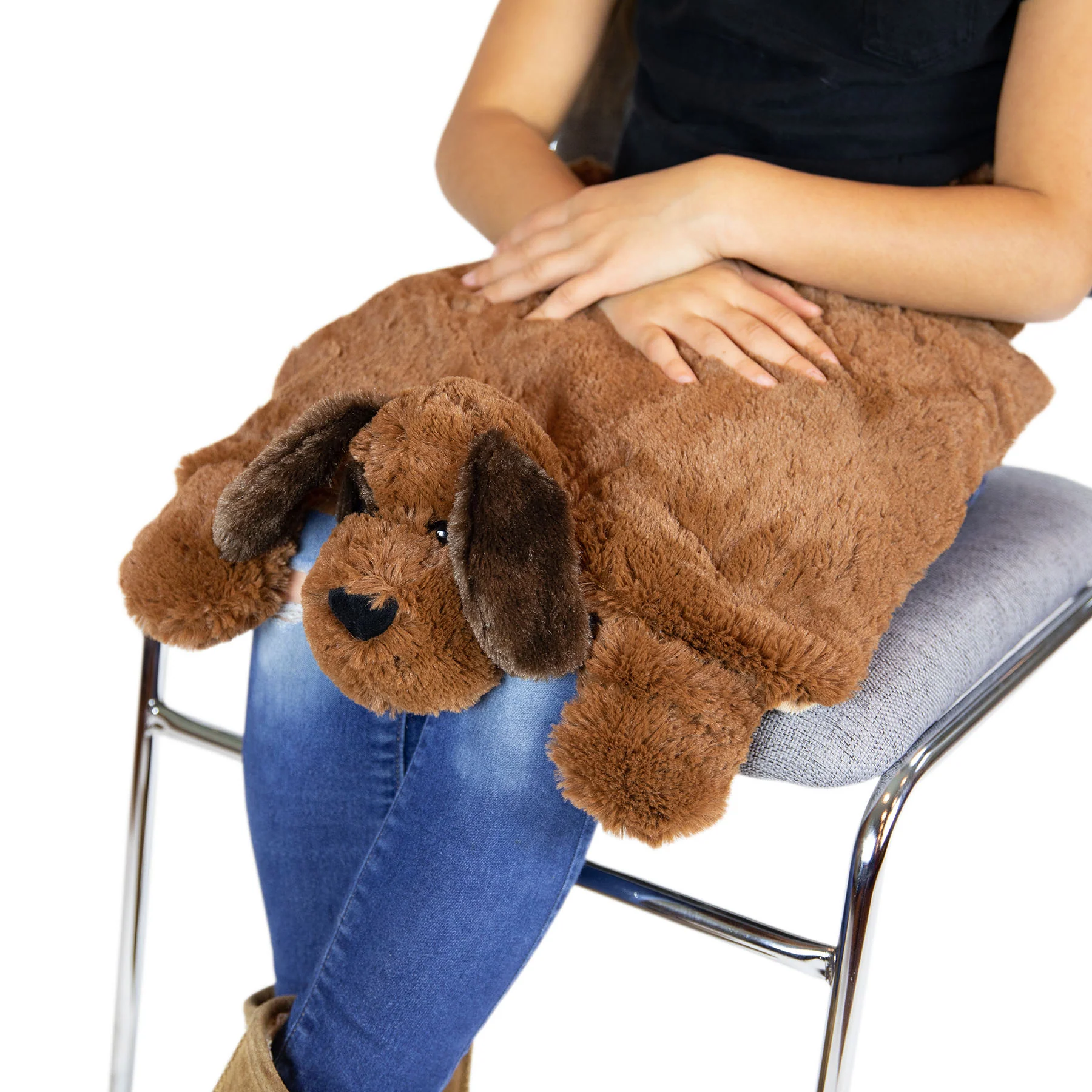 Bouncyband Happy Hugs Weighted Sensory Bulldog Plush - Image 4