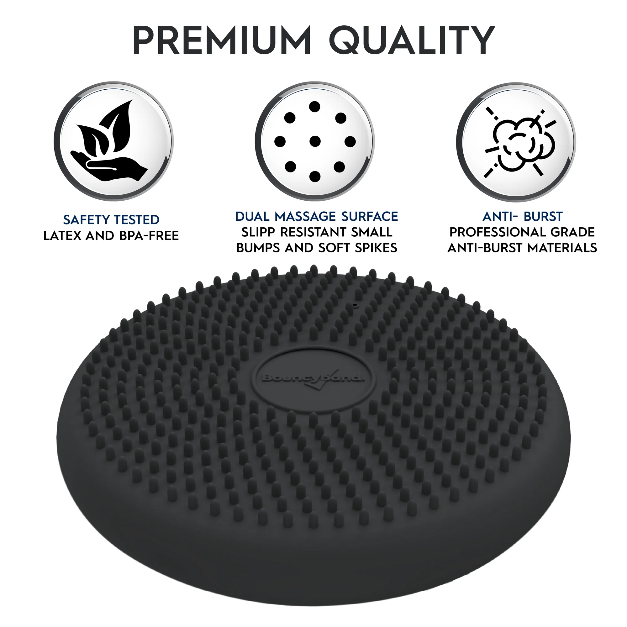 Bouncyband Little Wiggle Seat Sensory Cushion - Dark Gray - Image 5
