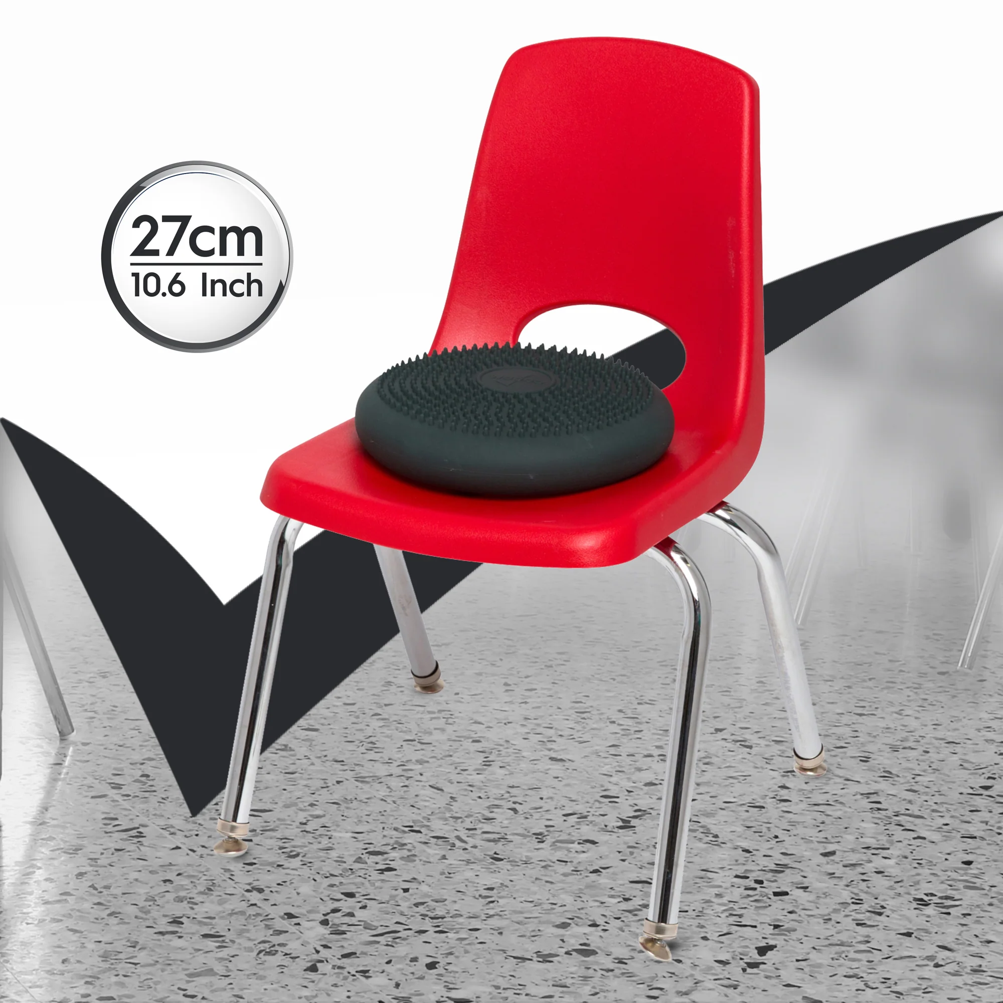 Bouncyband Little Wiggle Seat Sensory Cushion - Dark Gray - Image 8