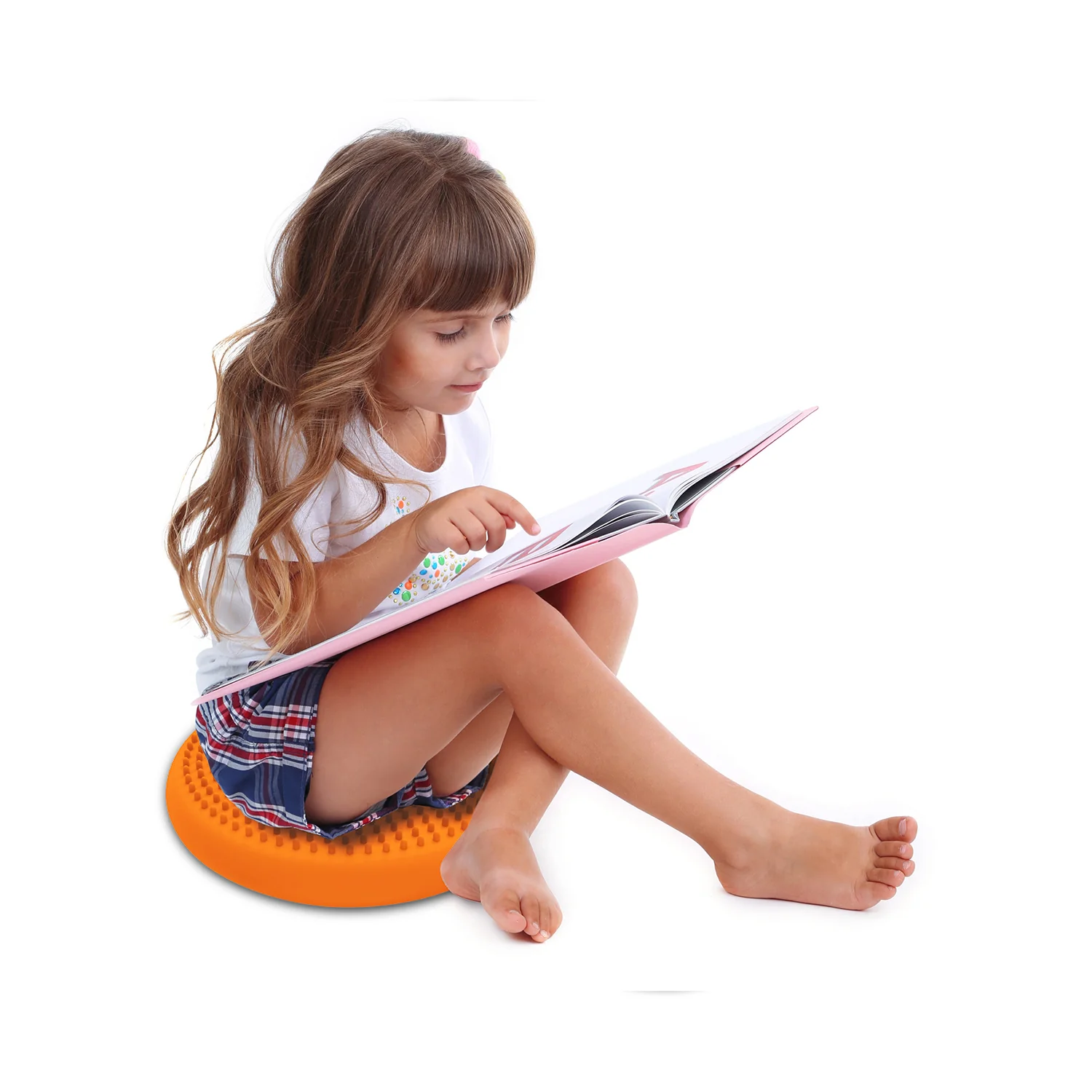 Bouncyband Little Wiggle Seat Sensory Cushion, Vibrant Orange - Image 6