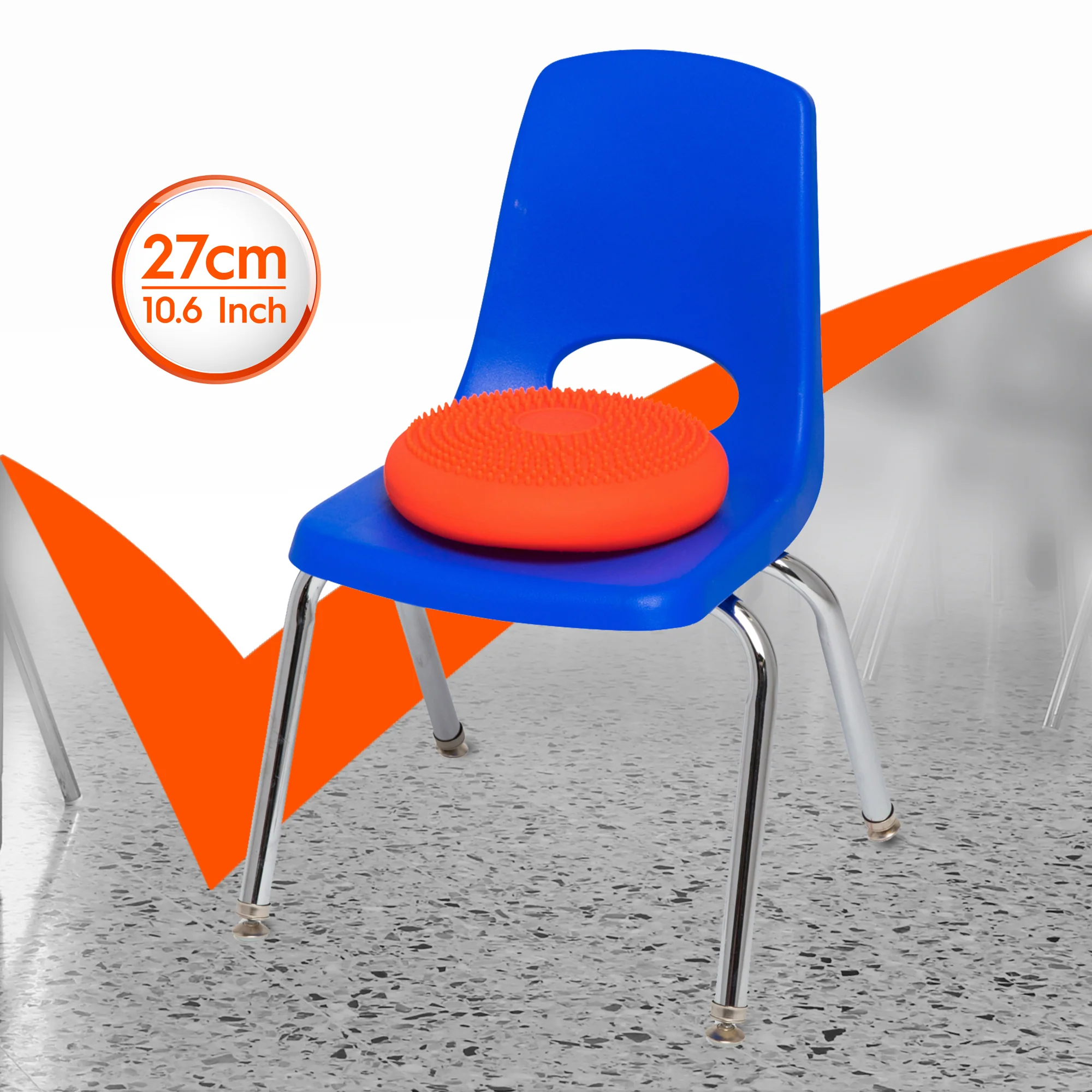 Bouncyband Little Wiggle Seat Sensory Cushion, Vibrant Orange - Image 7