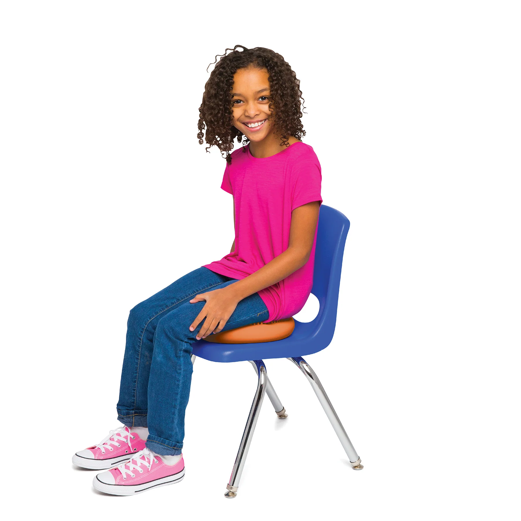 Bouncyband Little Wiggle Seat Sensory Cushion, Vibrant Orange - Image 8