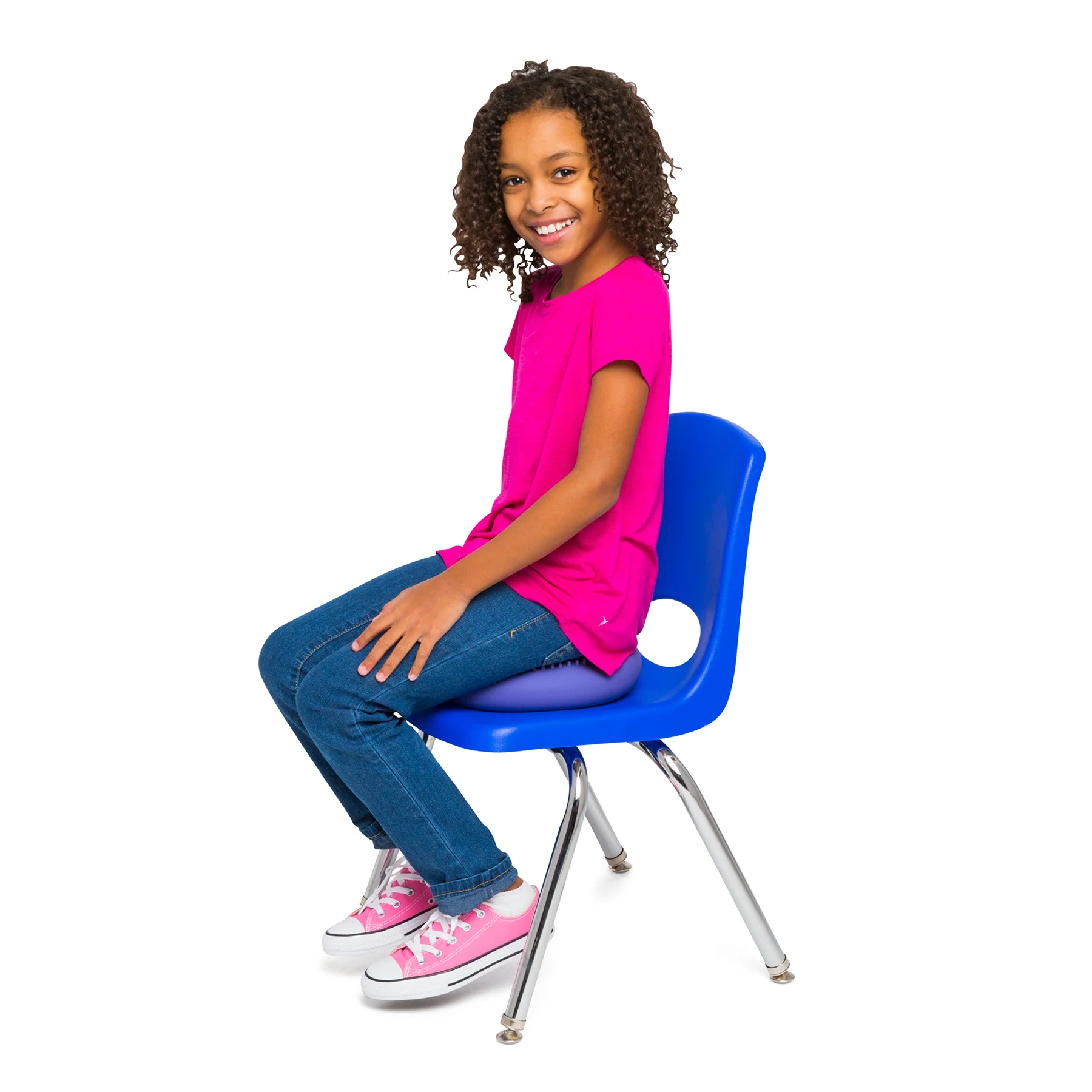 Bouncyband Little Wiggle Seat Sensory Cushion, Playful Purple - Image 8