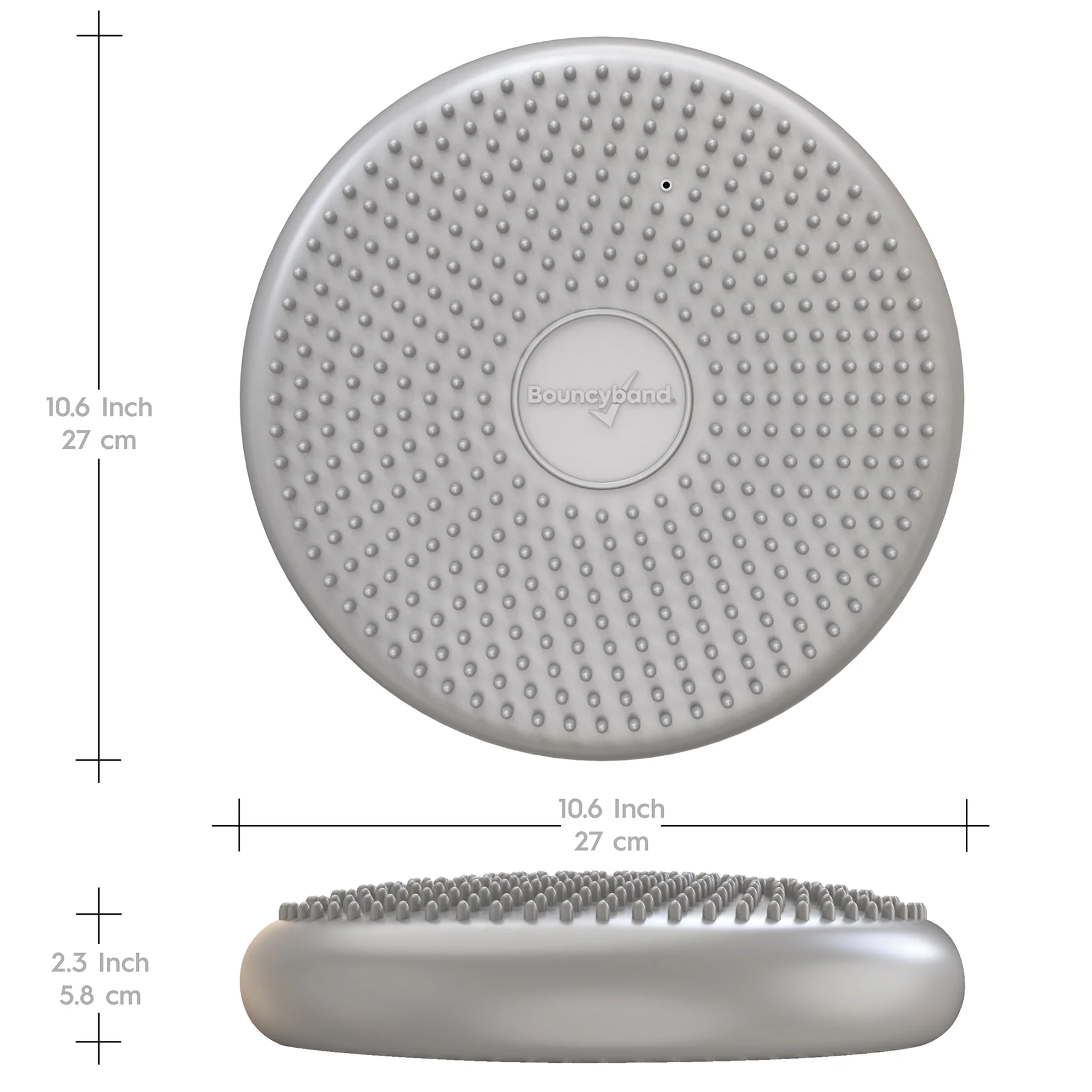Bouncyband Little Wiggle Sensory Seat Cushion, Silver - Image 5