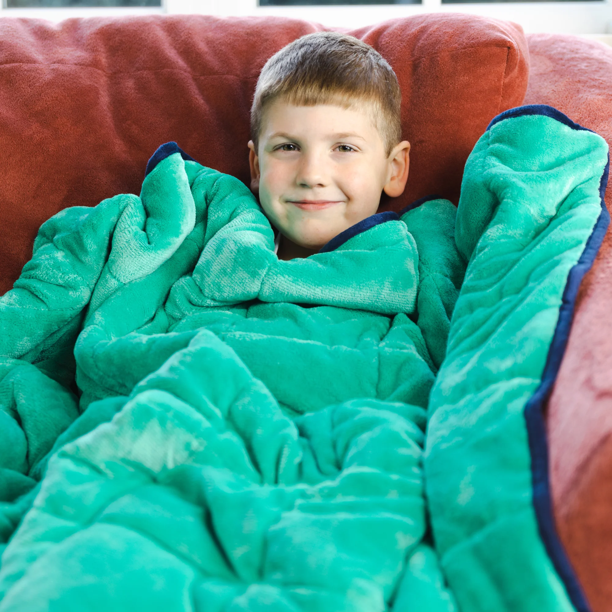 Bouncyband Kids' Sensory Weighted Blanket – Soft Fleece, 7lb, 56" x 36" - Image 4