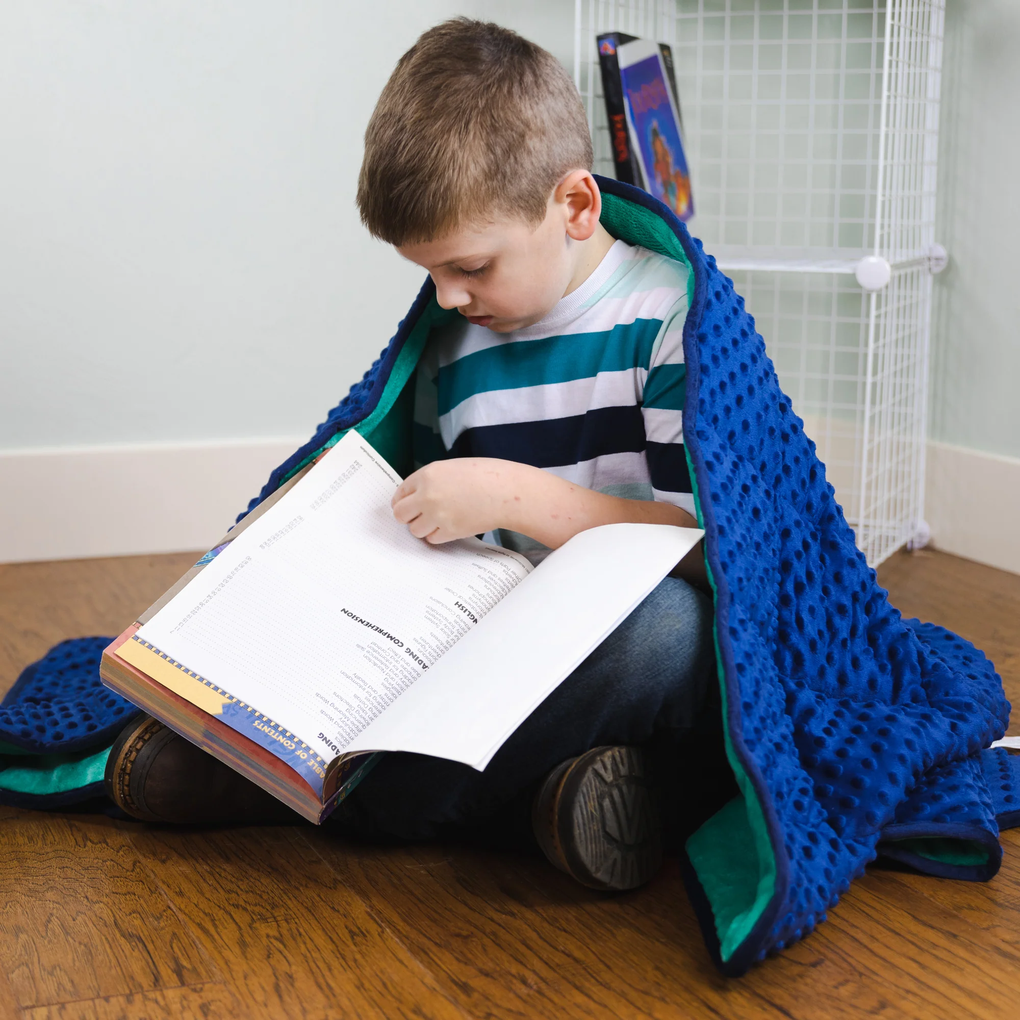 Bouncyband Kids' Sensory Weighted Blanket – Soft Fleece, 7lb, 56" x 36" - Image 5