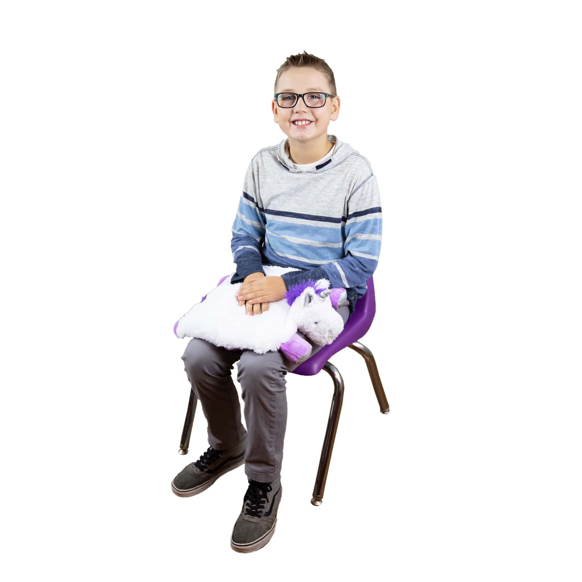 Bouncyband Unicorn Sensory Plush Weighted Lap Pad – Comforting and Washable - Image 5