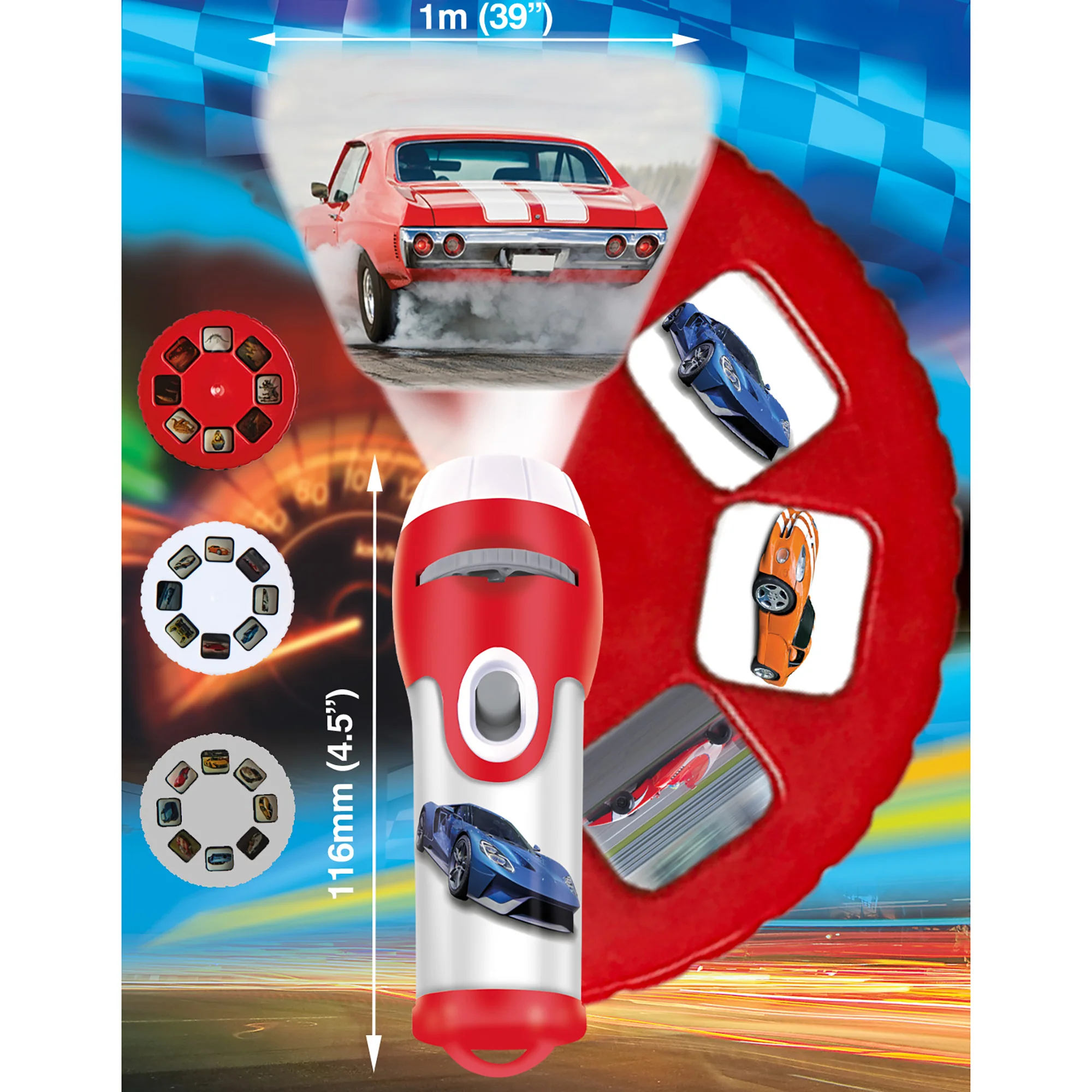 Brainstorm Toys Fast Cars Torch & Projector - Compact LED, Colorful Imagery - Age 3+ - Image 4