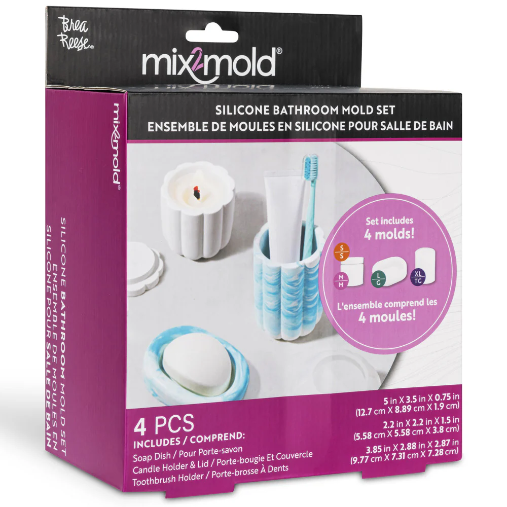 Brea Reese Mix2Mold Designer Bathroom Molds Set - 4pc - Image 6