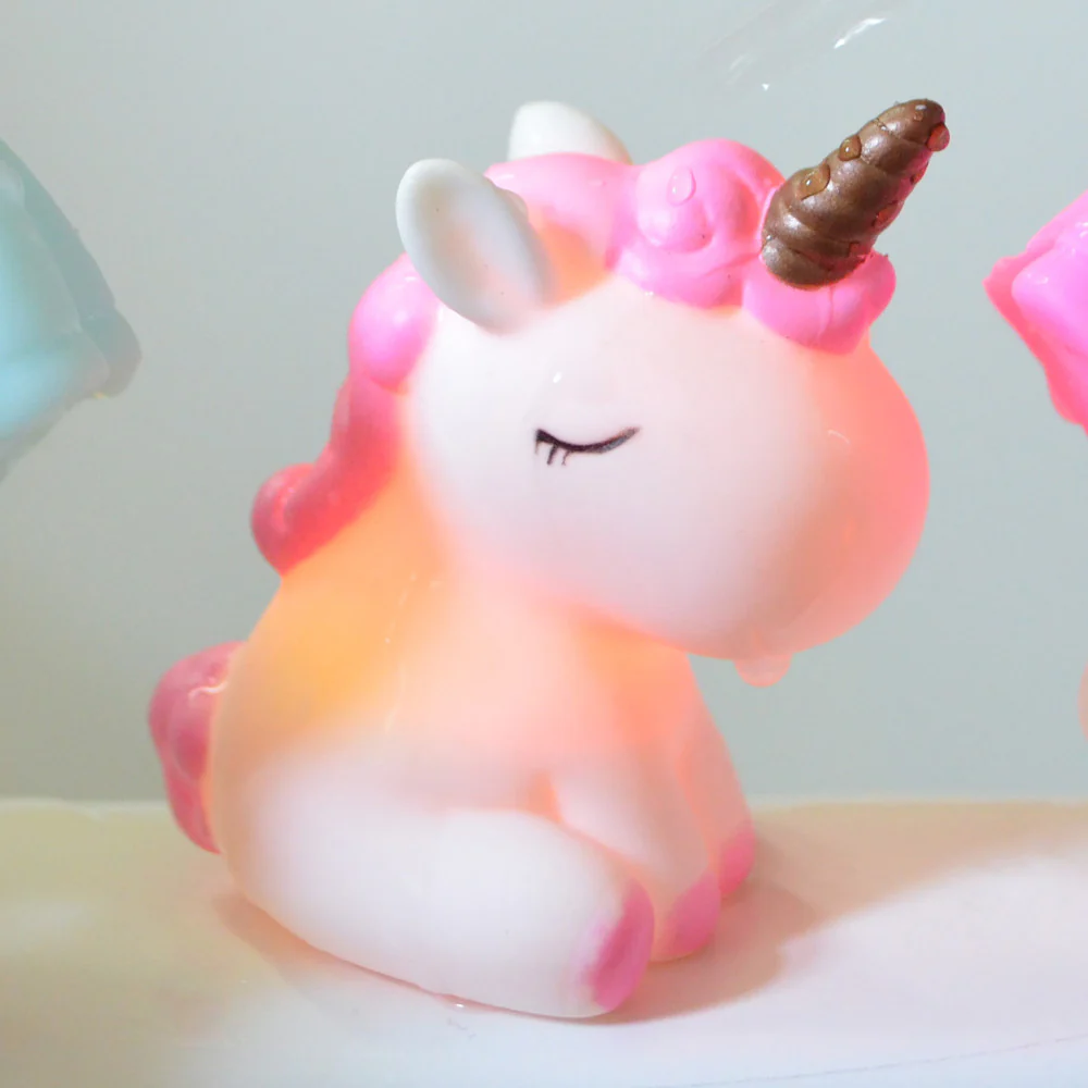 Buddy & Barney Unicorn Bath Time Fun - 3 Piece Light-Up Toy Set - Image 5