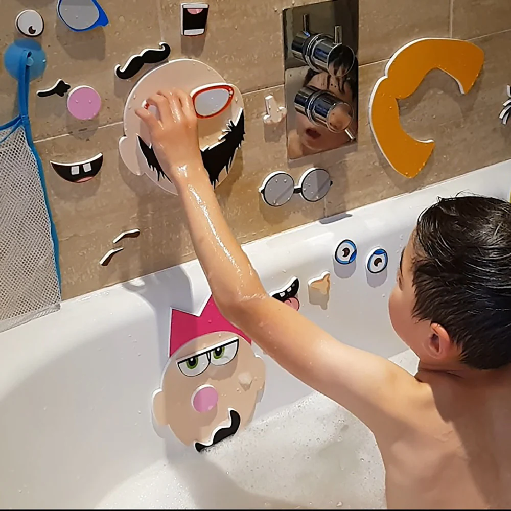 Buddy & Barney Silly Faces 36 Reusable Bath Stickers - Image 4