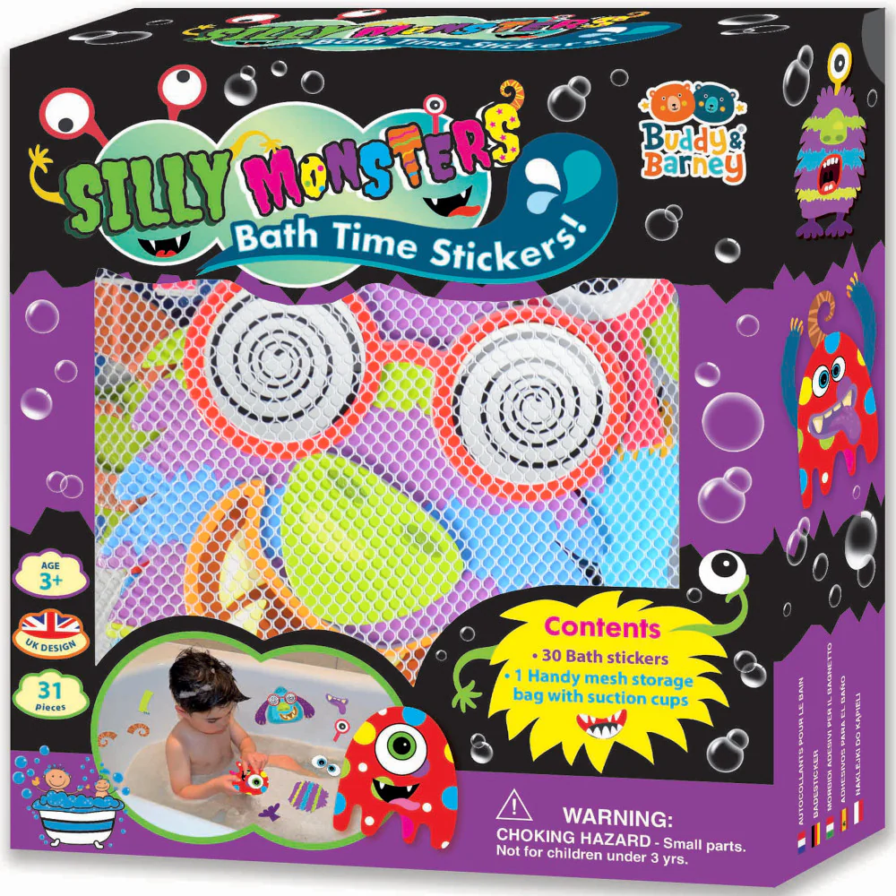 Buddy & Barney Silly Monsters Bath Time Stickers