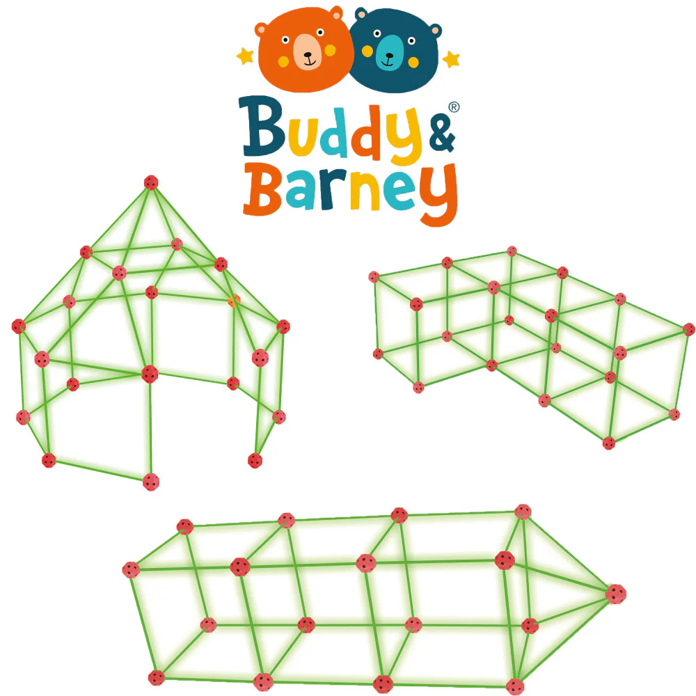 Buddy & Barney Wonderbox Workshop 85pc Glow-In-The-Dark Build-A-Fort Set - Image 2