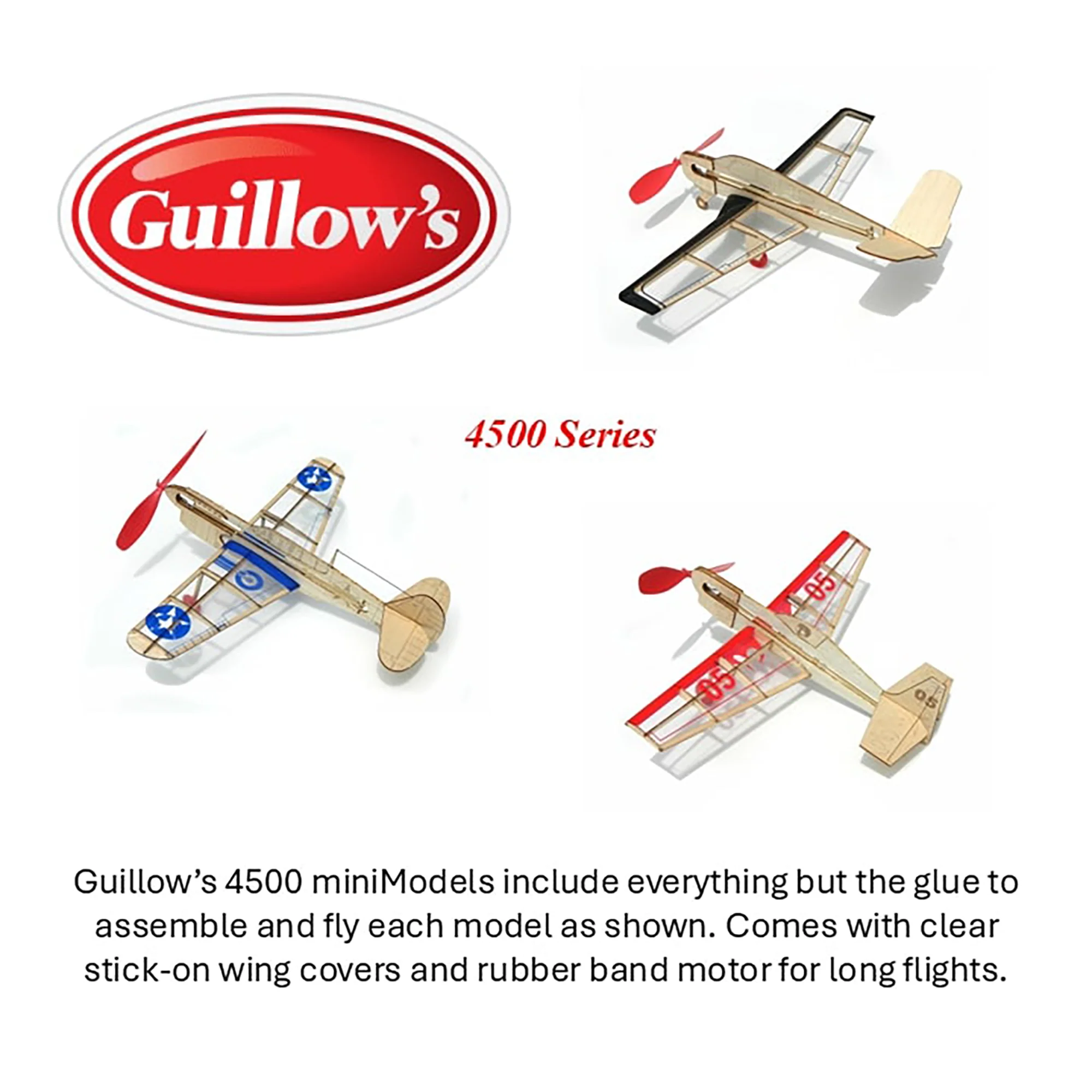 Guillow's V-Tail Build-N-Fly Balsa Wood Model Airplane Kit 12.5-Inch Wingspan - Image 4