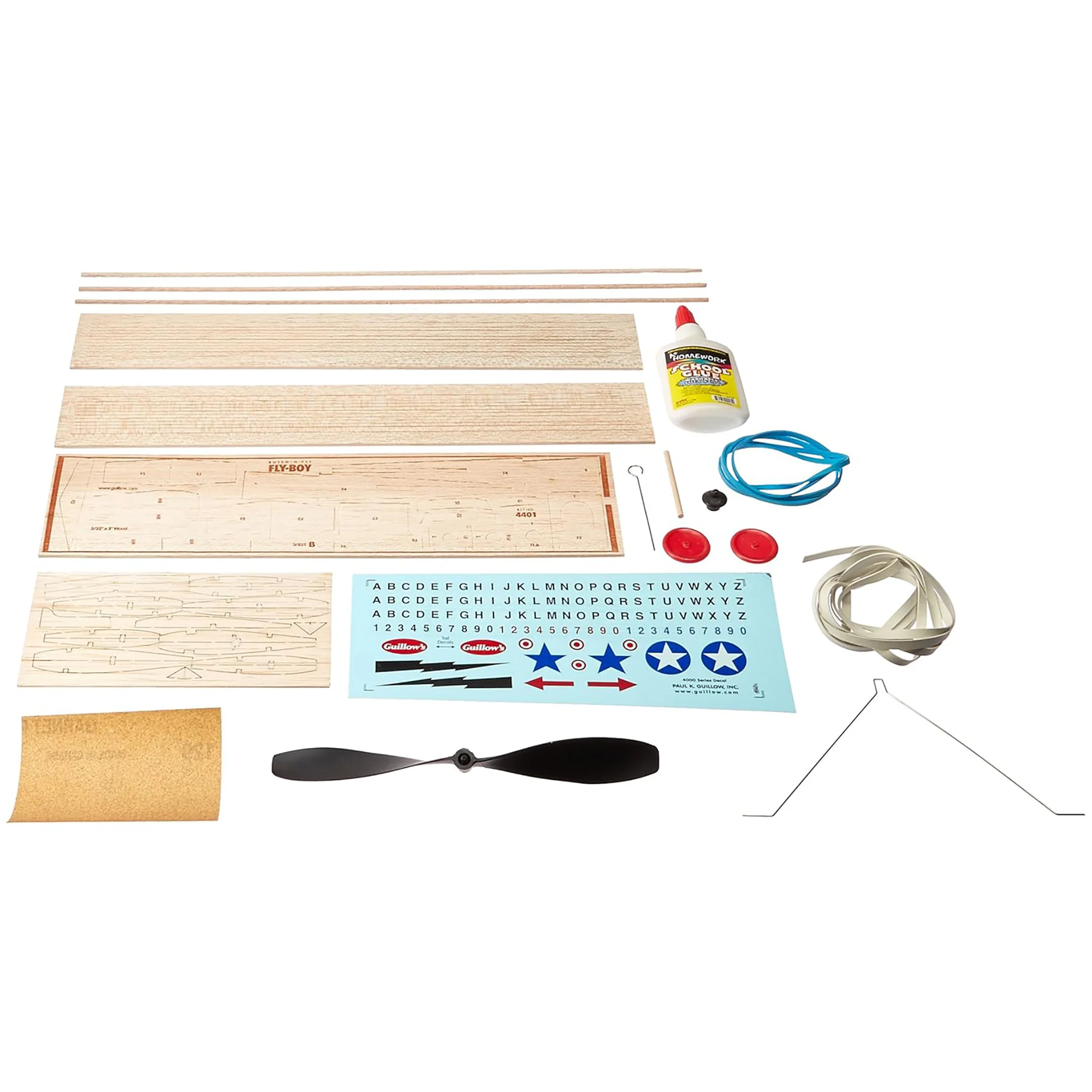 Guillow's Fly Boy STEM Balsa Wood Model Airplane Kit - Level 4 - Image 2